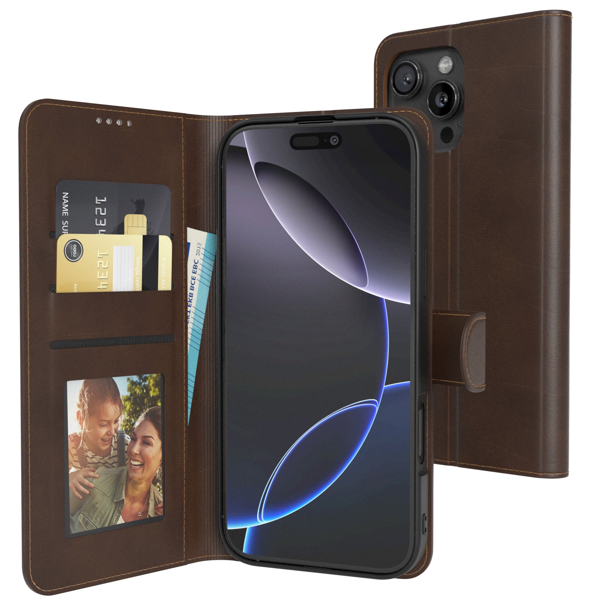 iPhone 16 Pro Max Klapphülle aus Kunstleder