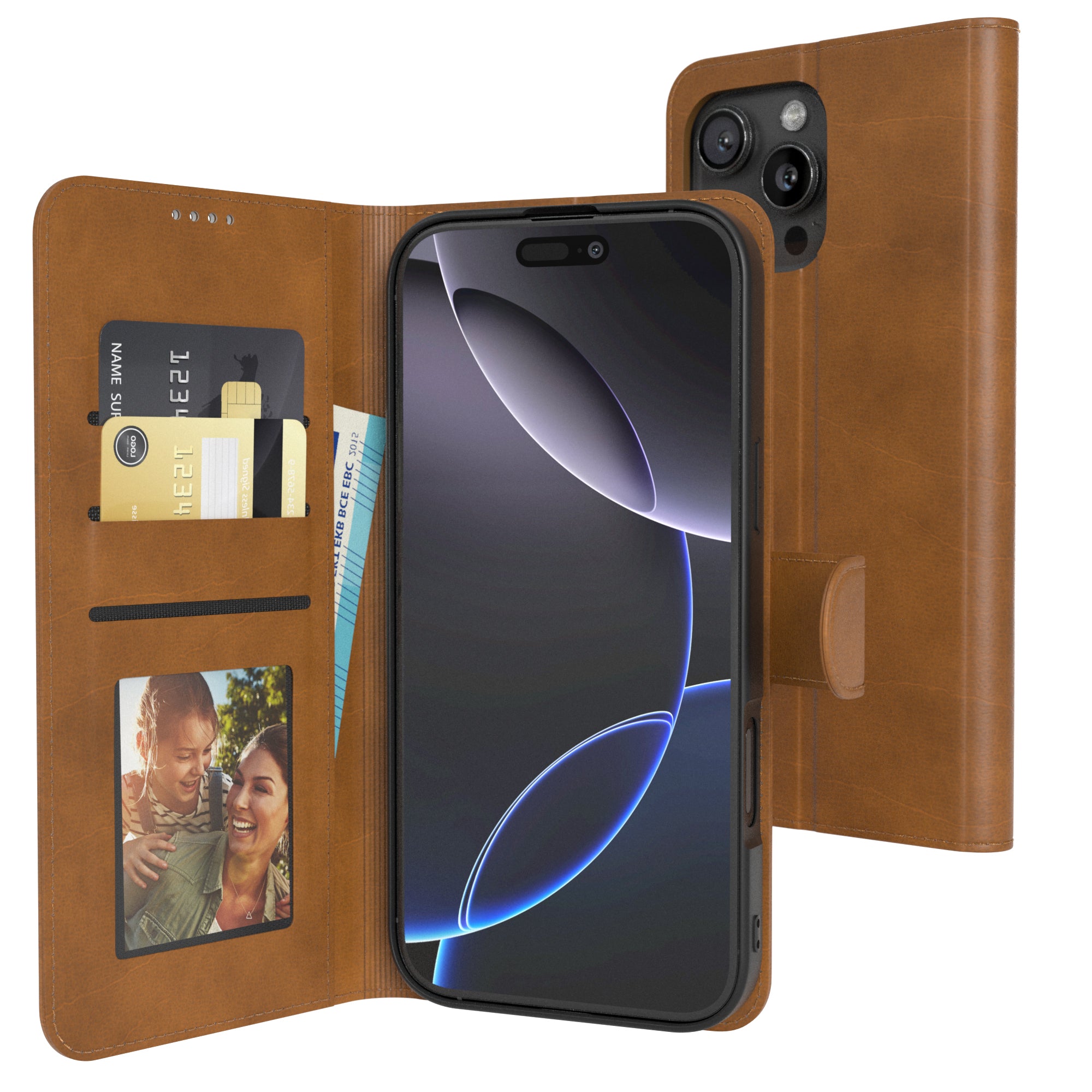 iPhone 16 Pro Max Klapphülle aus Kunstleder