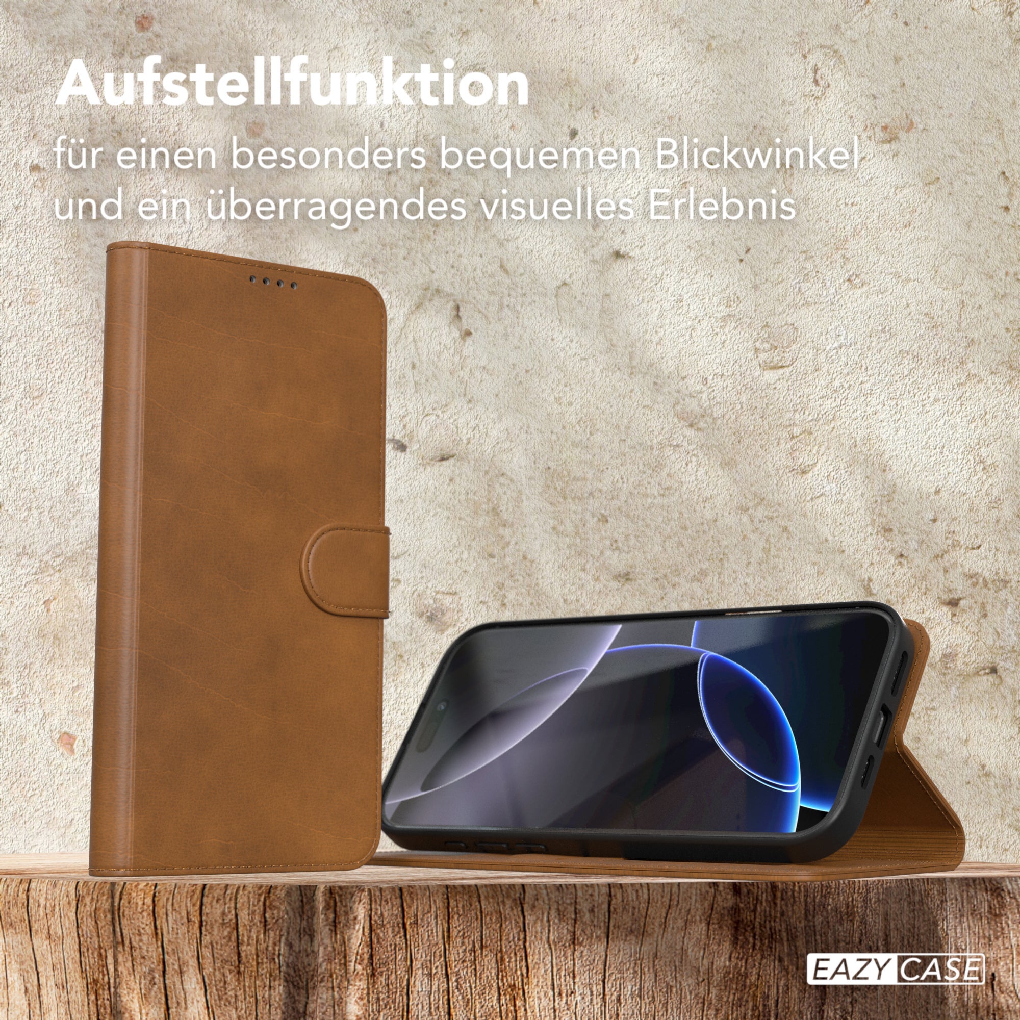 iPhone 16 Pro Max Klapphülle aus Kunstleder