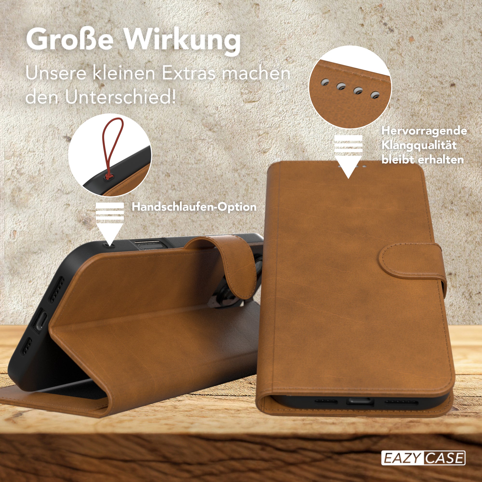 iPhone 16 Pro Max Klapphülle aus Kunstleder