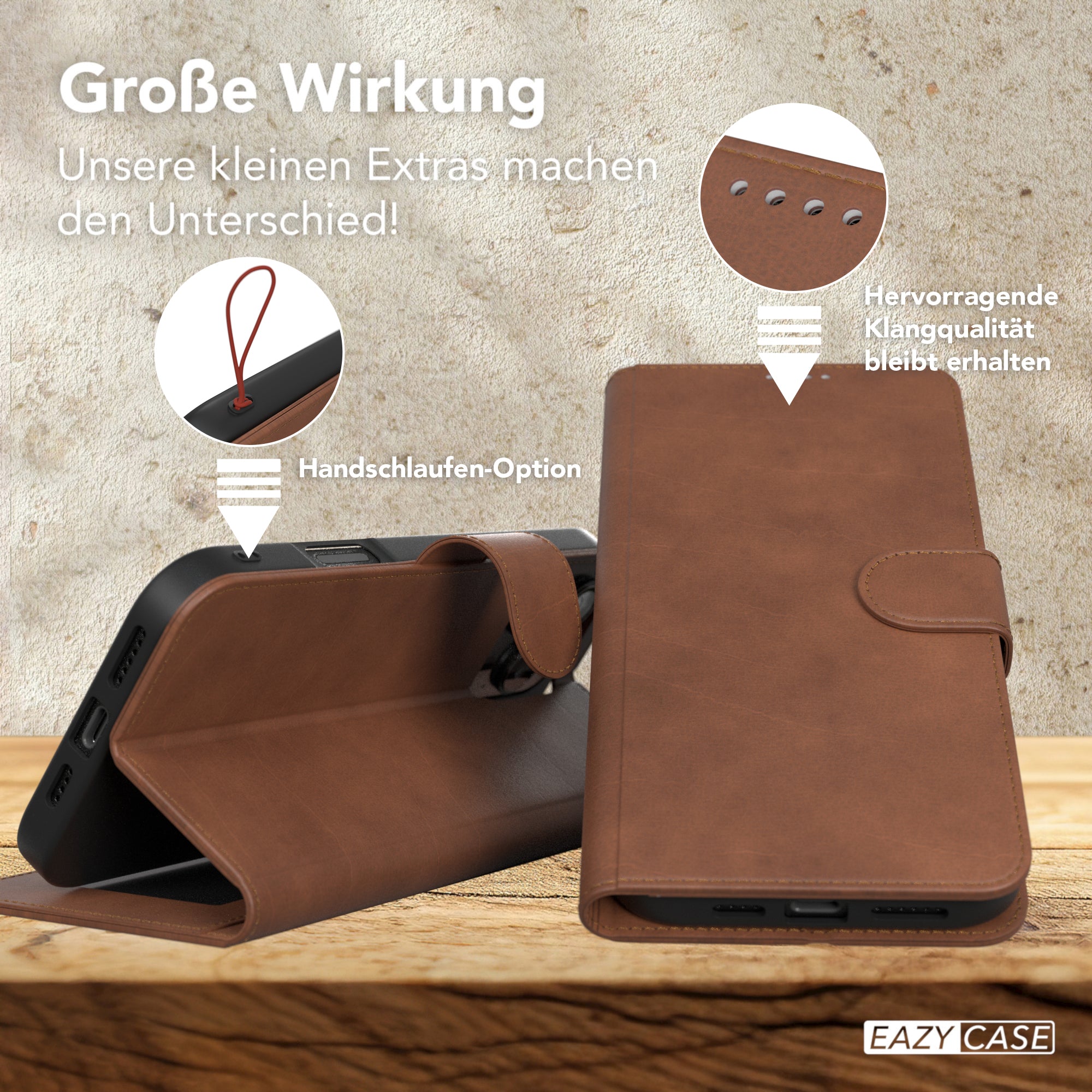 iPhone 16 Pro Max Klapphülle aus Kunstleder