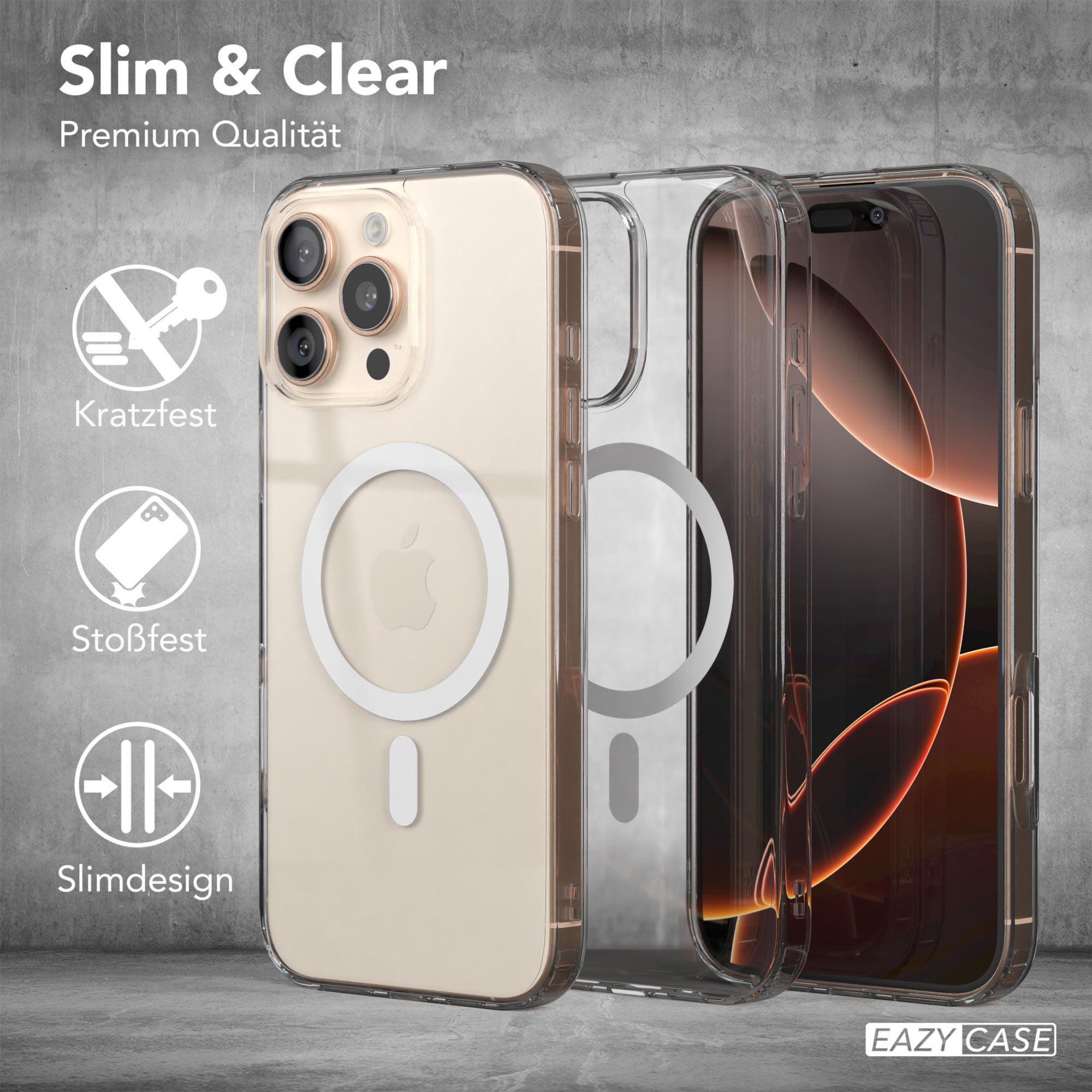 iPhone 16 Pro Max transparente Hülle mit MagSafe