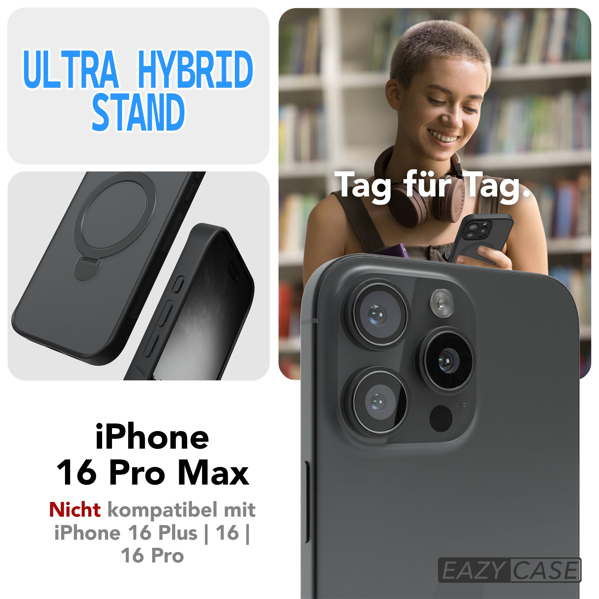 iPhone 16 Pro Max Outdoor Hülle + drehbarer Ring mit MagSafe