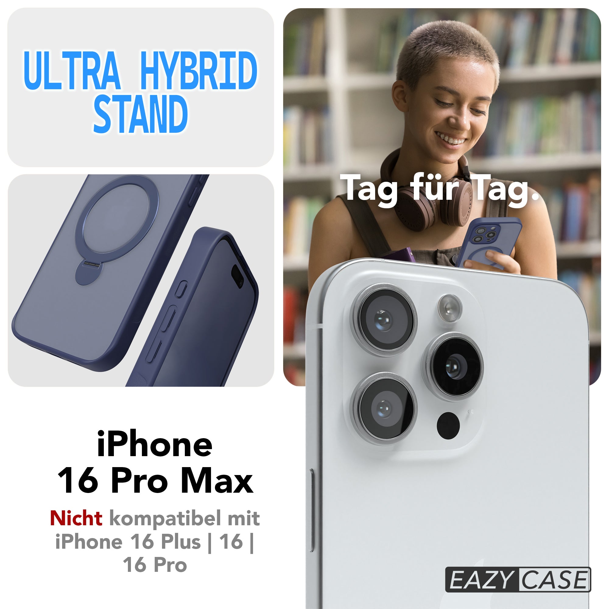 iPhone 16 Pro Max Outdoor Hülle + drehbarer Ring mit MagSafe