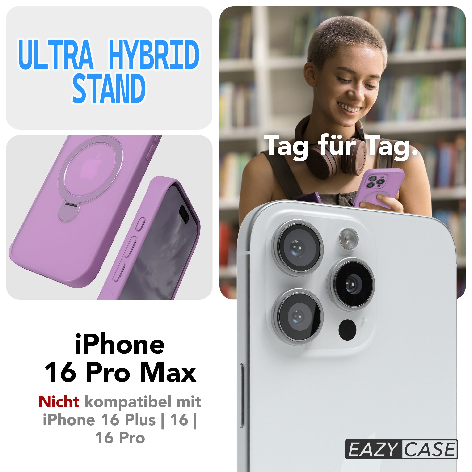 iPhone 16 Pro Max Outdoor Hülle + drehbarer Ring mit MagSafe