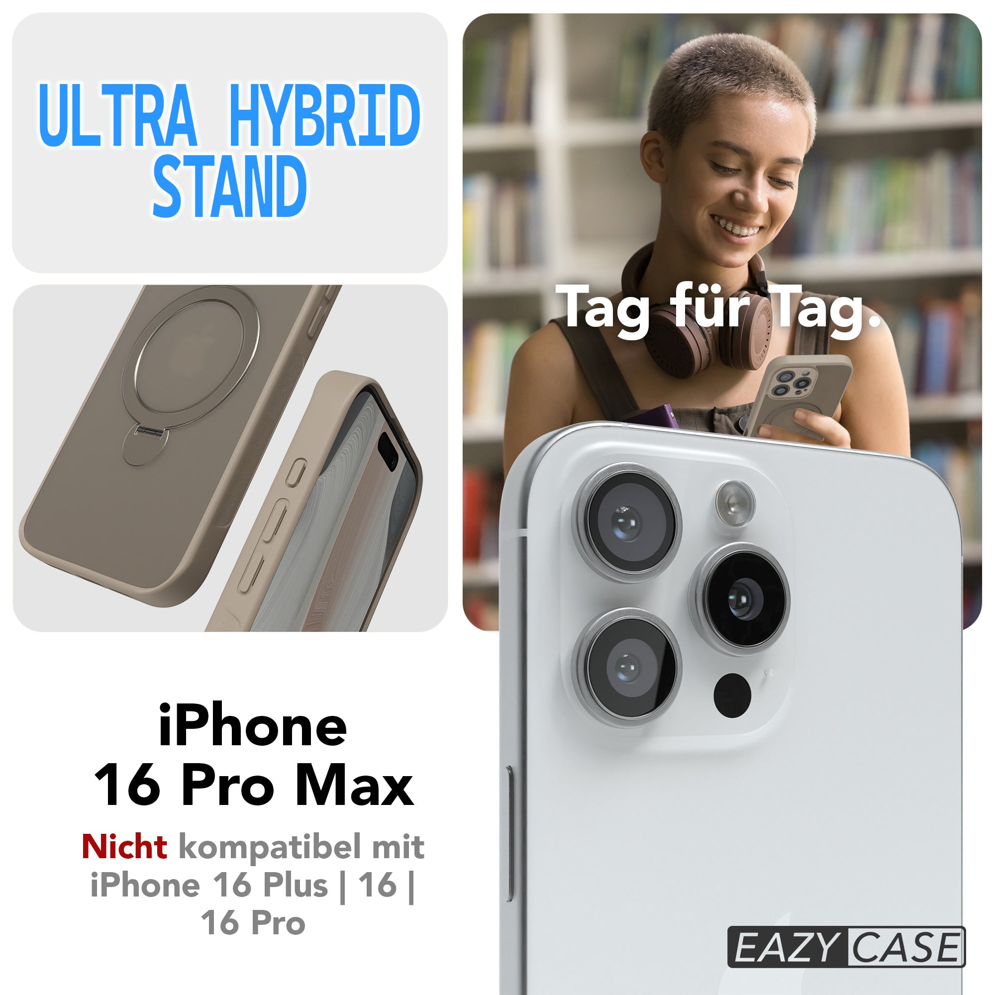 iPhone 16 Pro Max Outdoor Hülle + drehbarer Ring mit MagSafe