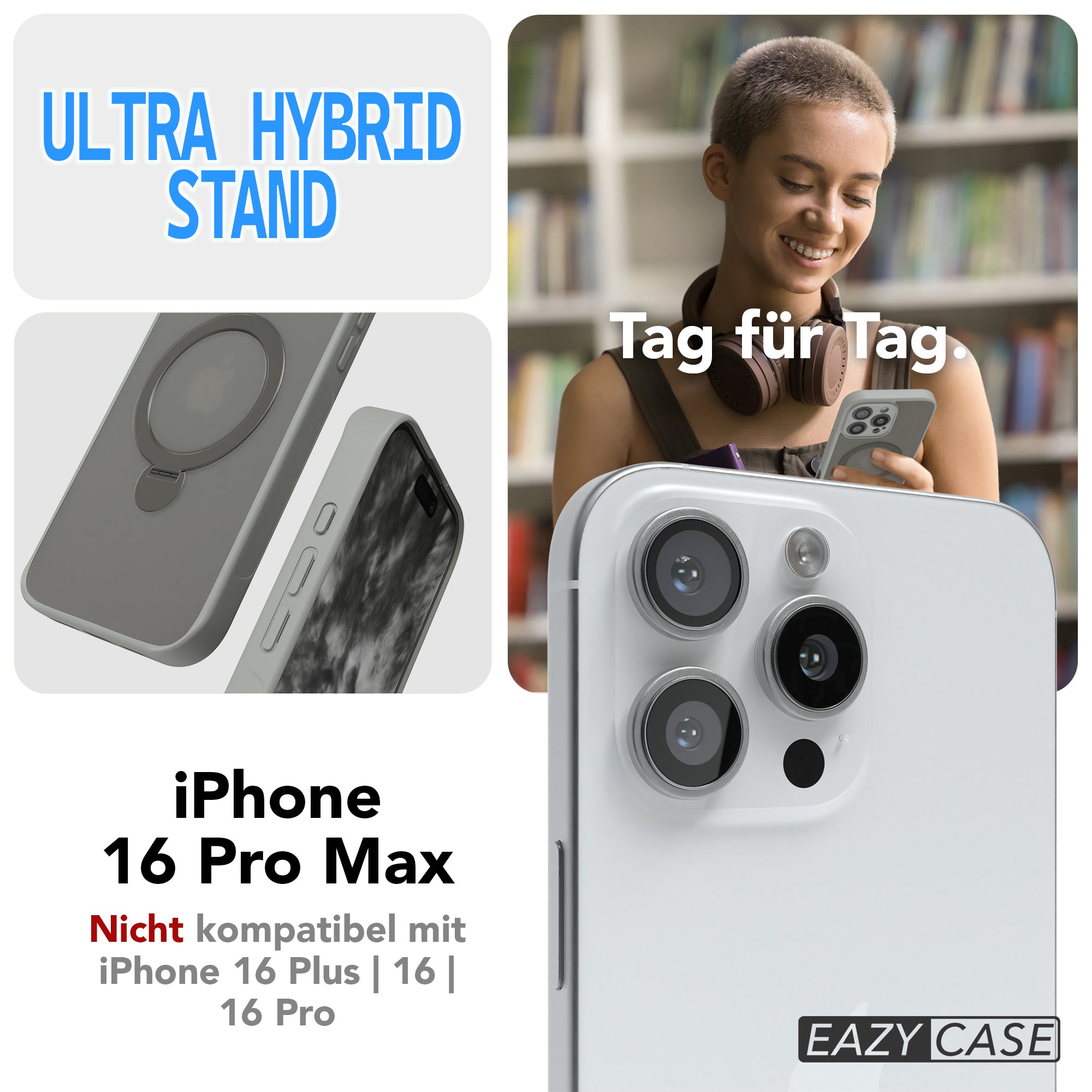 iPhone 16 Pro Max Outdoor Hülle + drehbarer Ring mit MagSafe