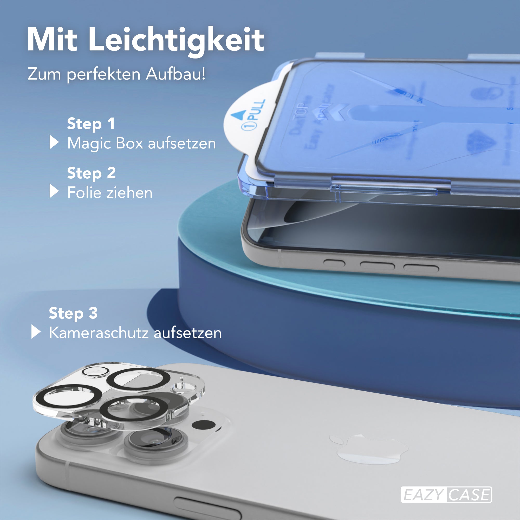 iPhone 16 2er Set Glasfolie + Installationsrahmen