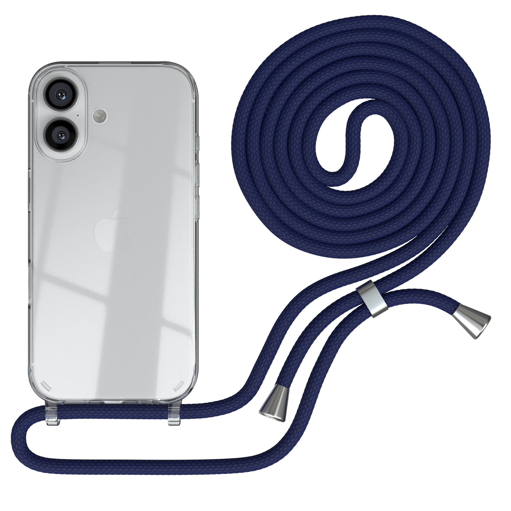 iPhone 16 transparente Hülle + Kordel