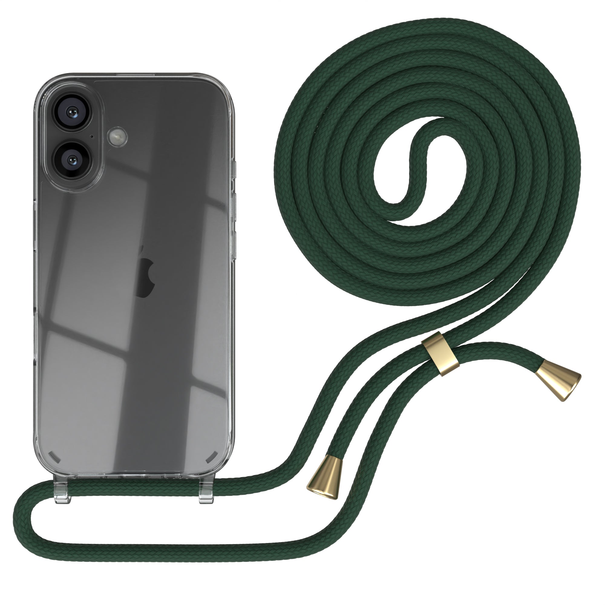 iPhone 16 transparente Hülle + Kordel