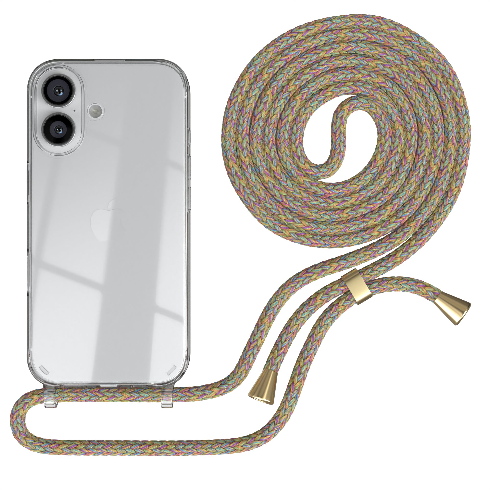 iPhone 16 transparente Hülle + Kordel