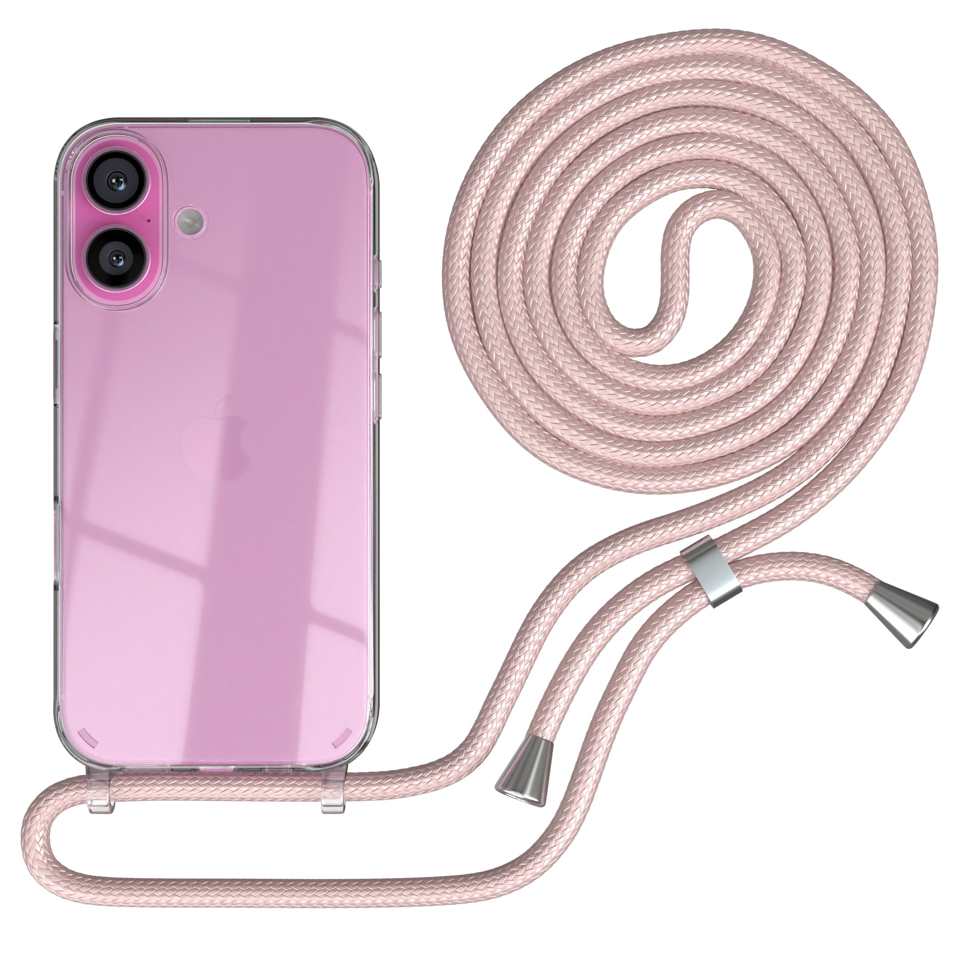 iPhone 16 transparente Hülle + Kordel