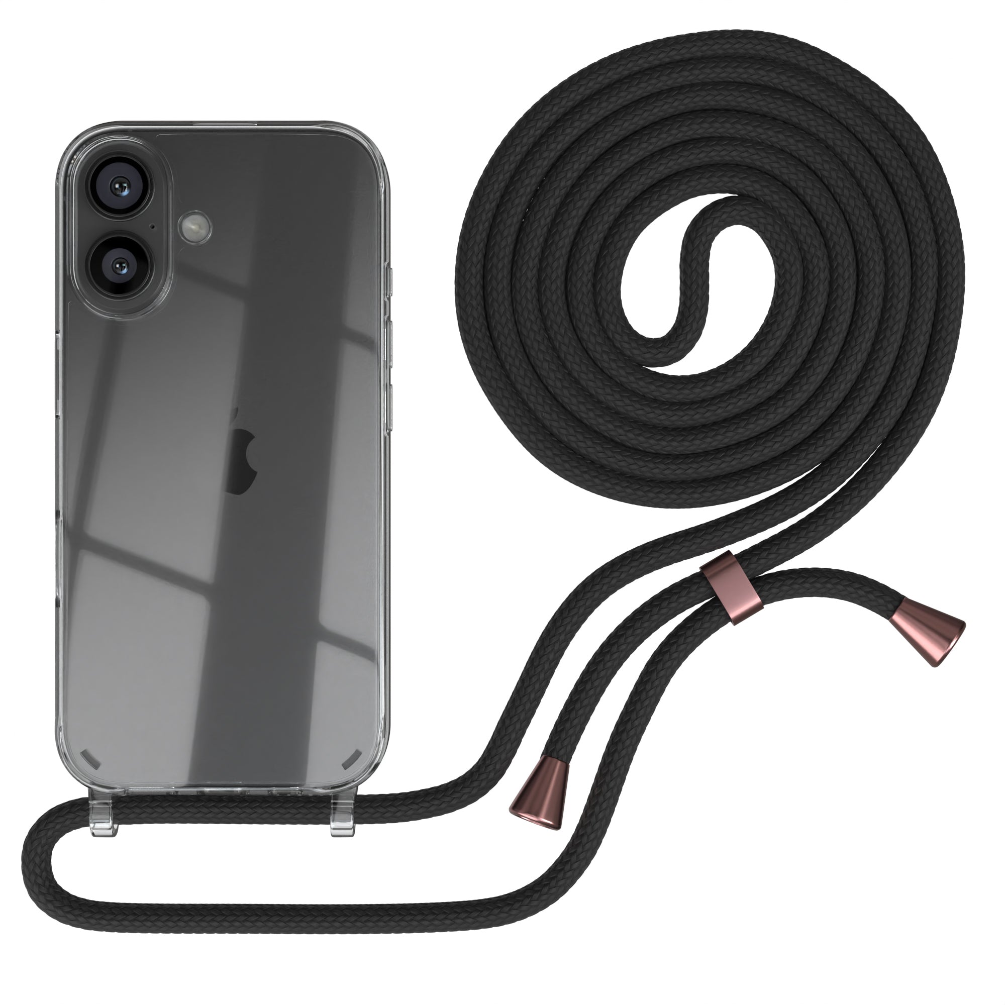 iPhone 16 transparente Hülle + Kordel