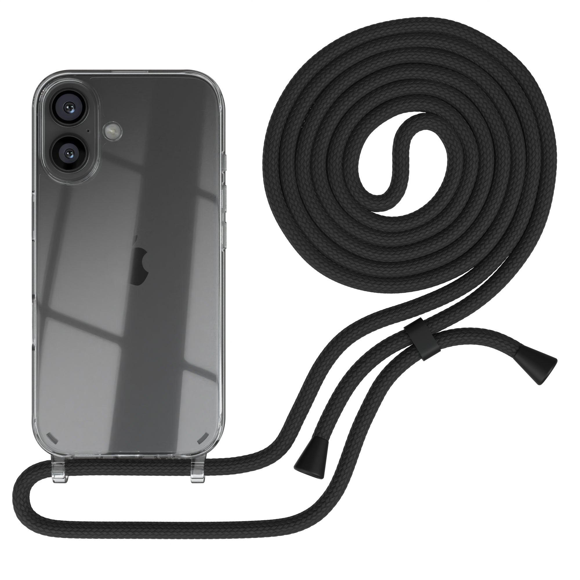 iPhone 16 transparente Hülle + Kordel