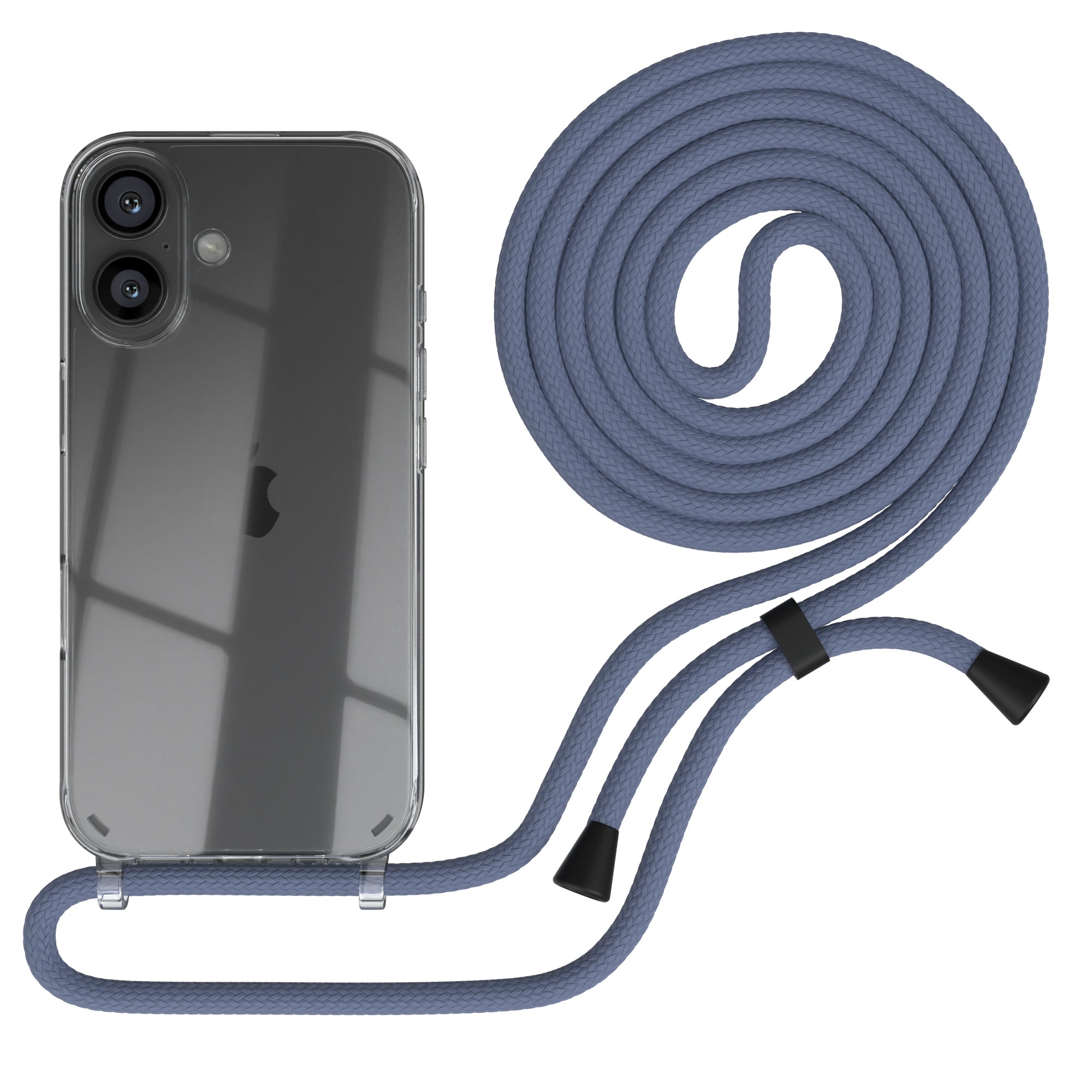 iPhone 16 transparente Hülle + Kordel