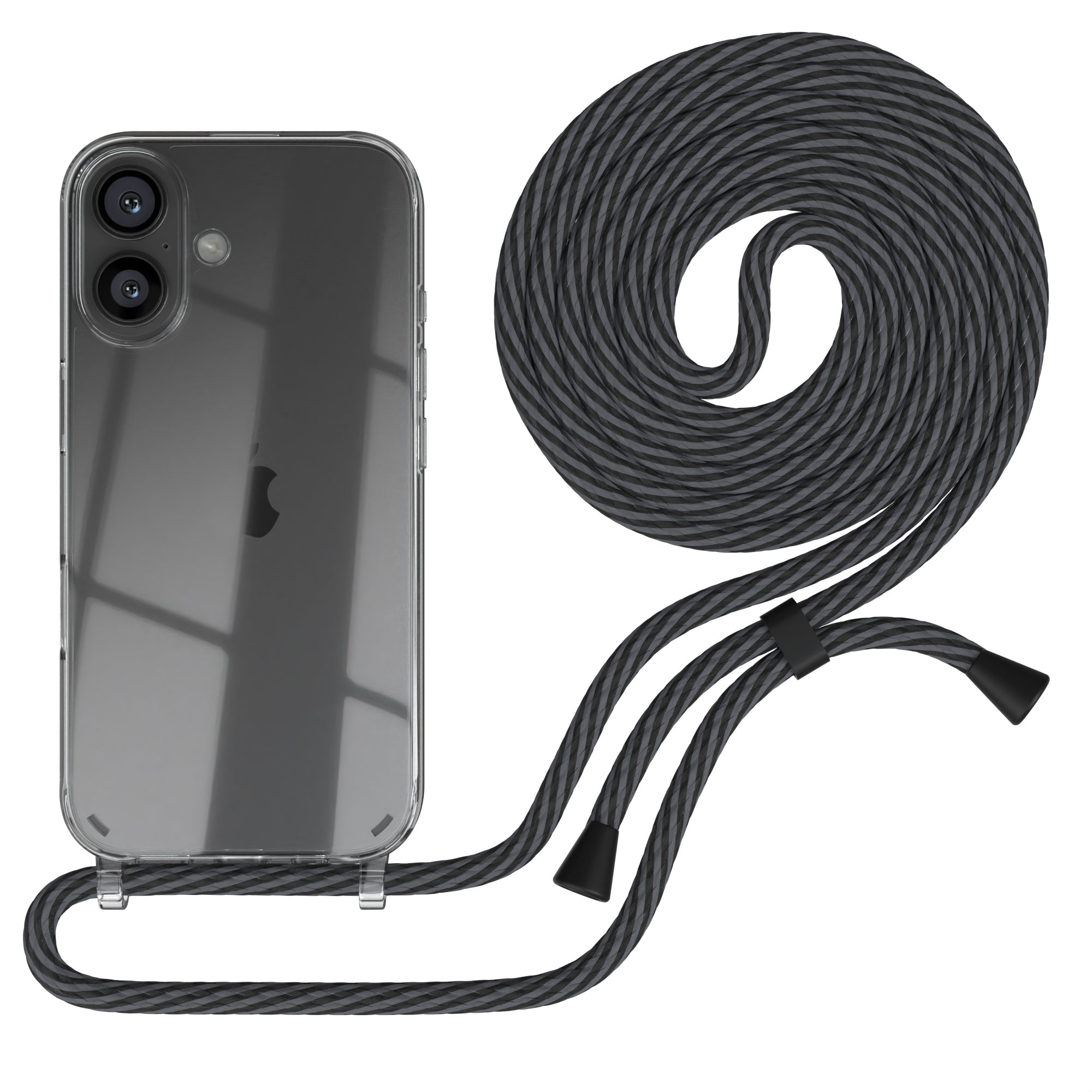 iPhone 16 transparente Hülle + Kordel