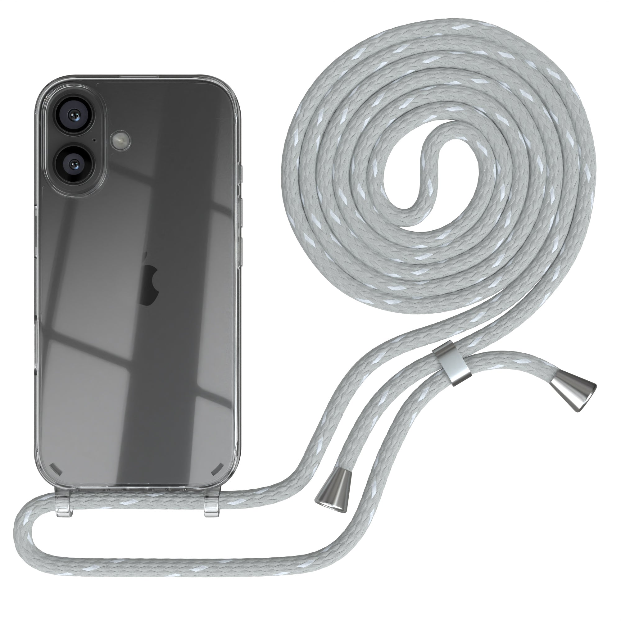 iPhone 16 transparente Hülle + Kordel