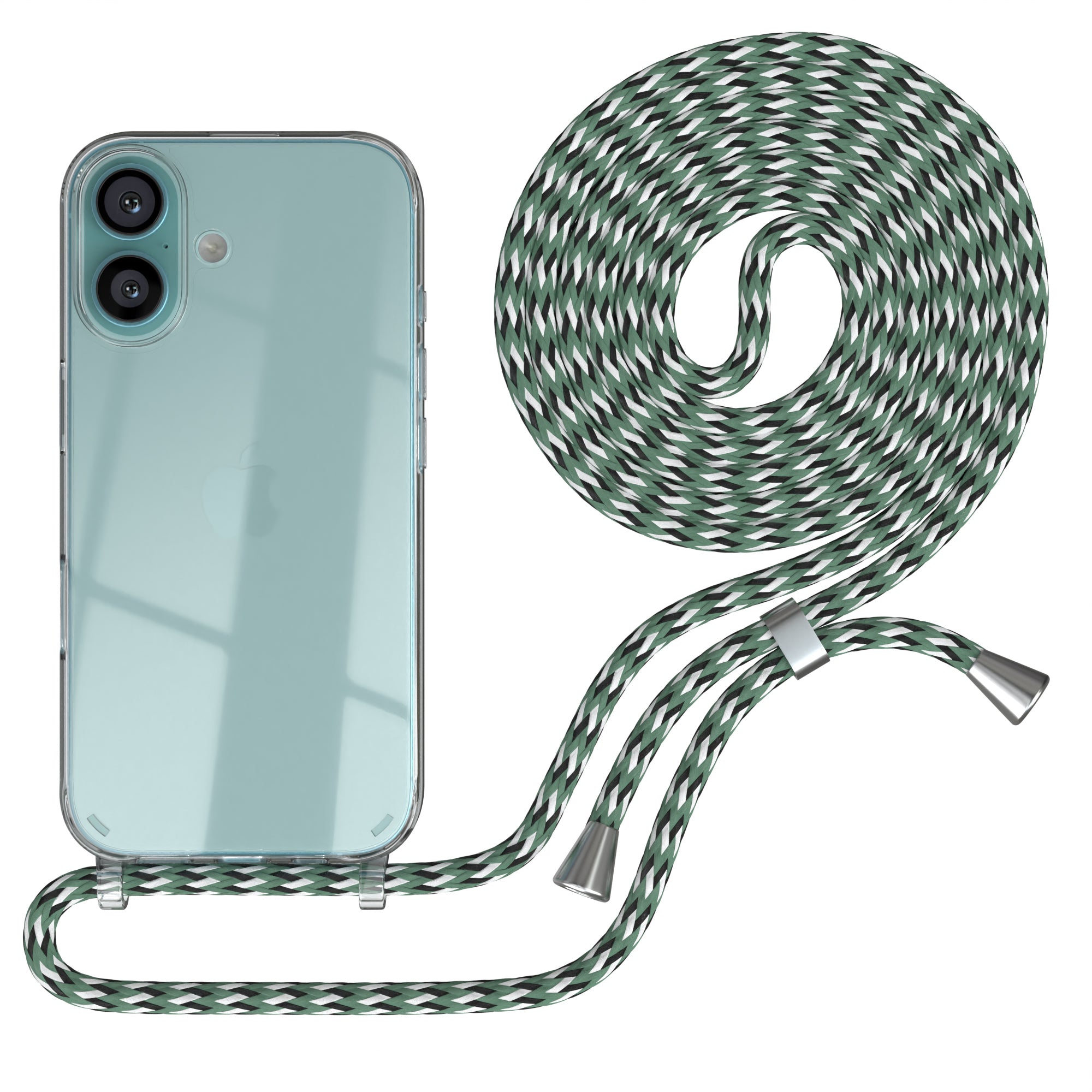 iPhone 16 transparente Hülle + Kordel