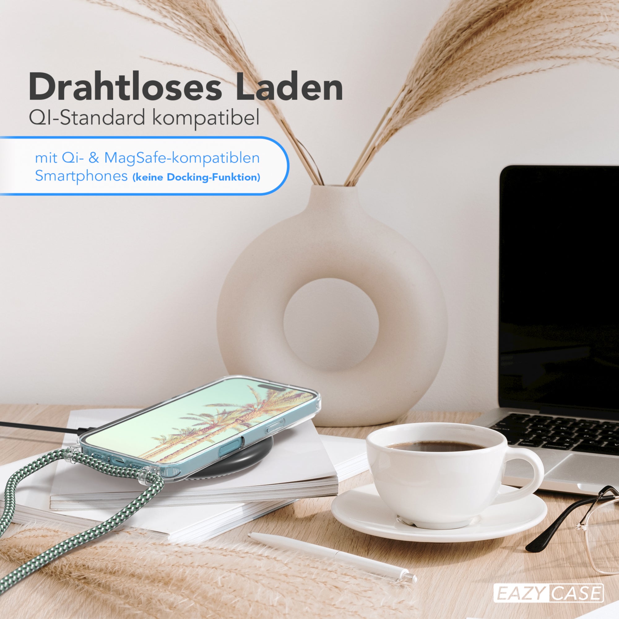 iPhone 16 transparente Hülle + Kordel
