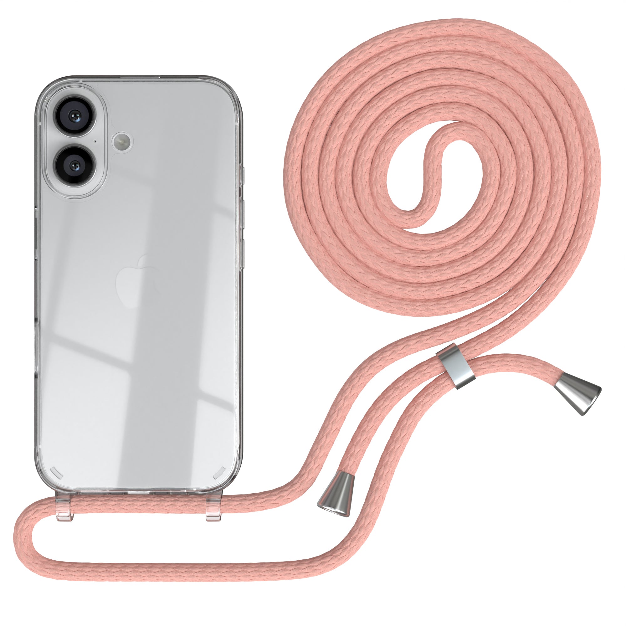 iPhone 16 transparente Hülle + Kordel