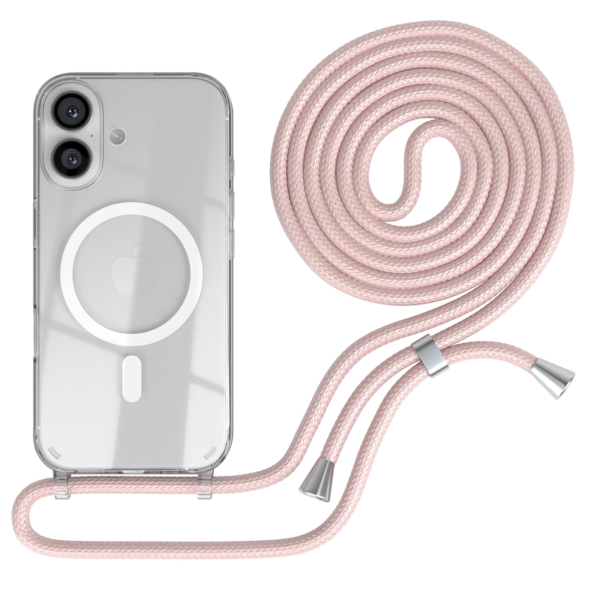 iPhone 16 transparente Hülle + Kordel mit MagSafe