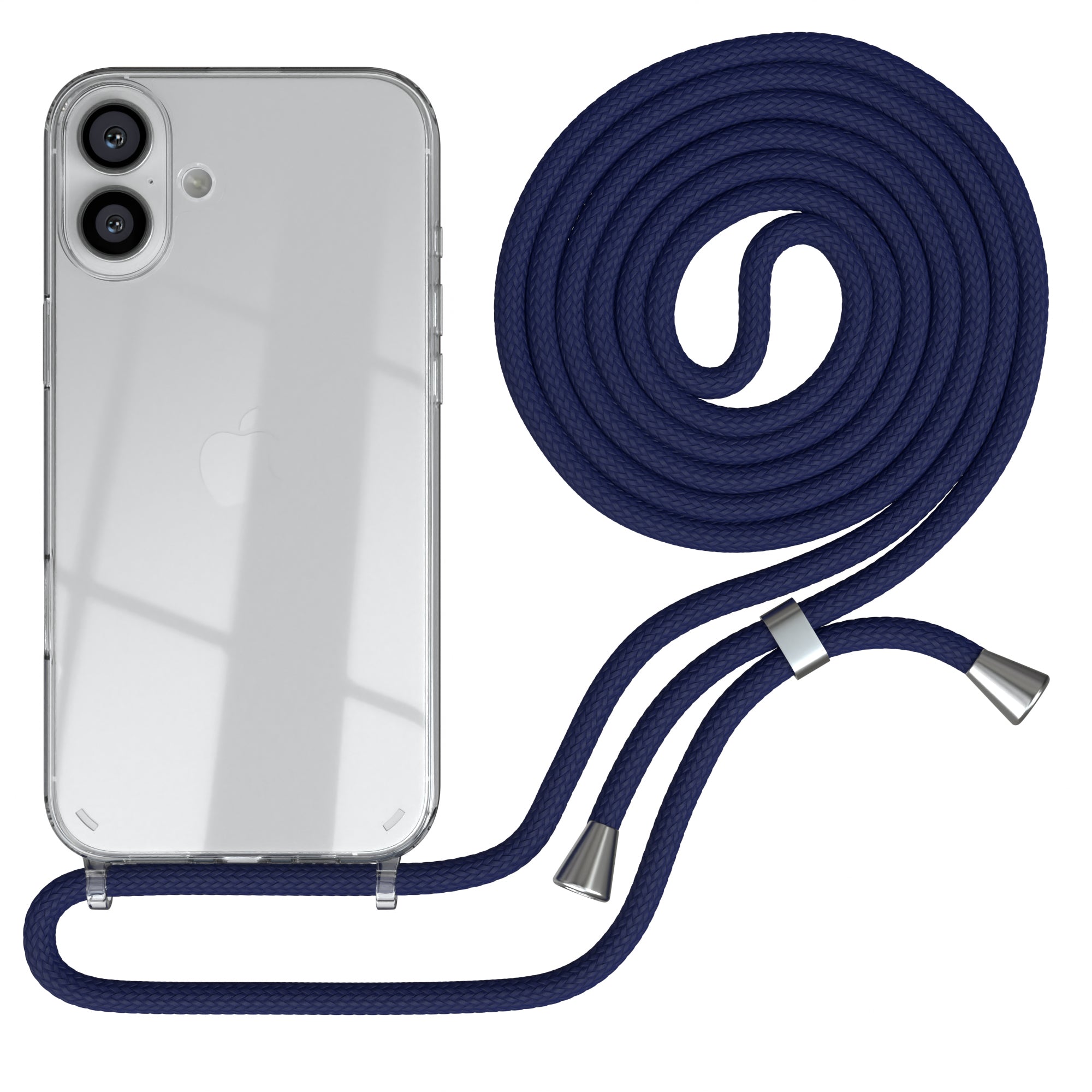 iPhone 16 Plus transparente Hülle + Kordel