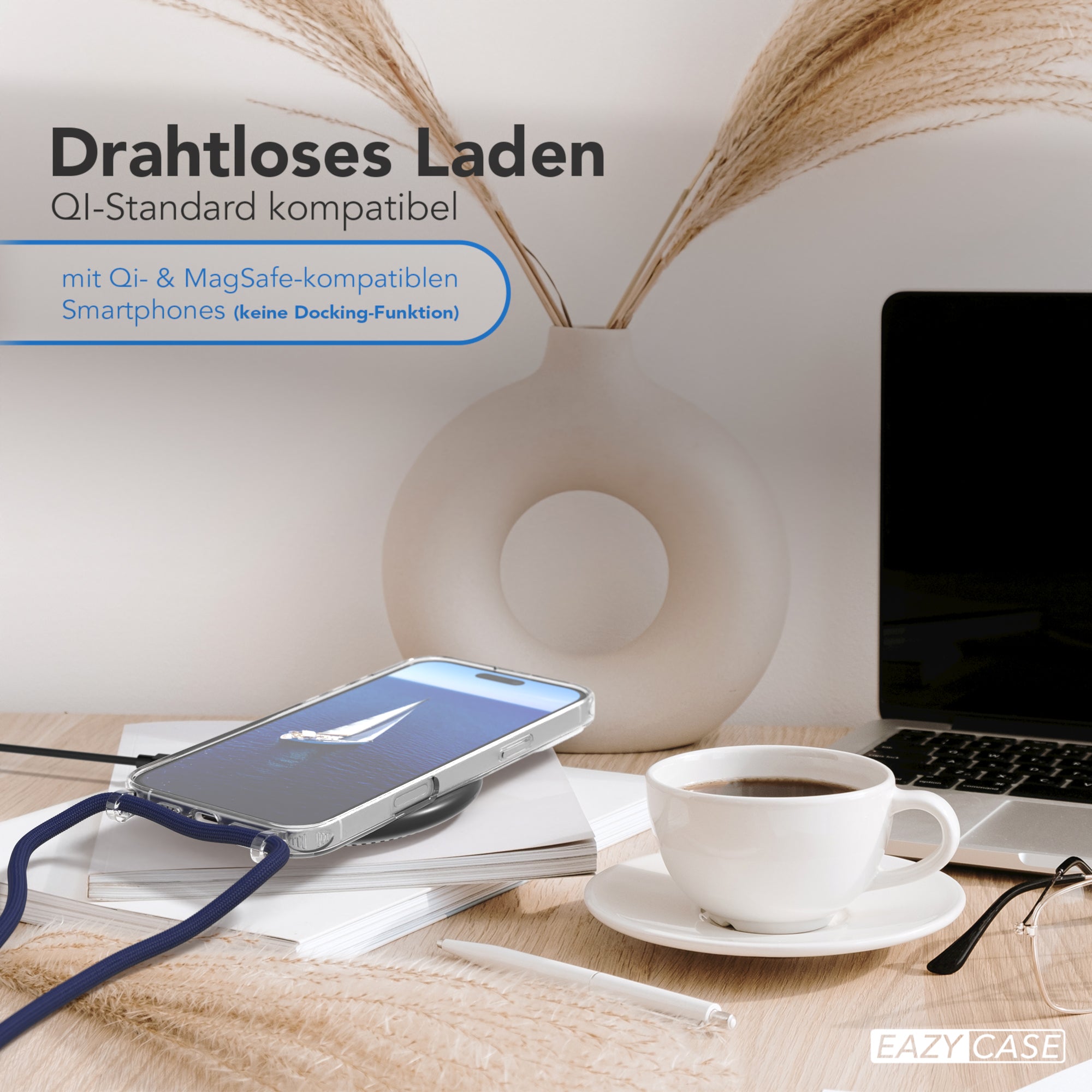iPhone 16 Plus transparente Hülle + Kordel