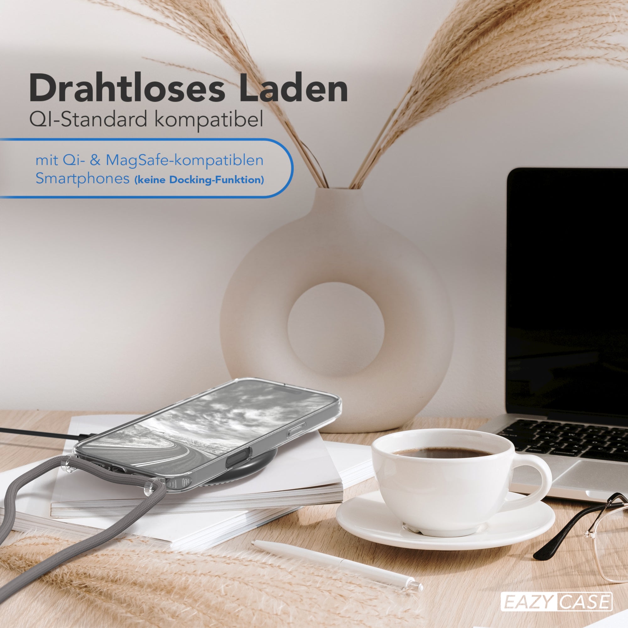 iPhone 16 Plus transparente Hülle + Kordel