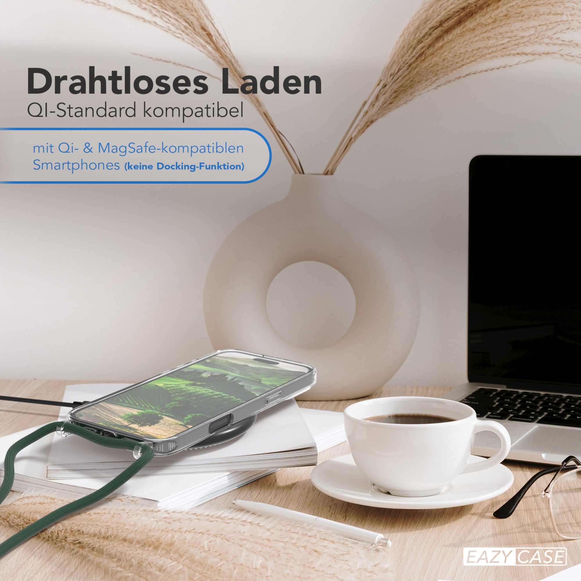 iPhone 16 Plus transparente Hülle + Kordel