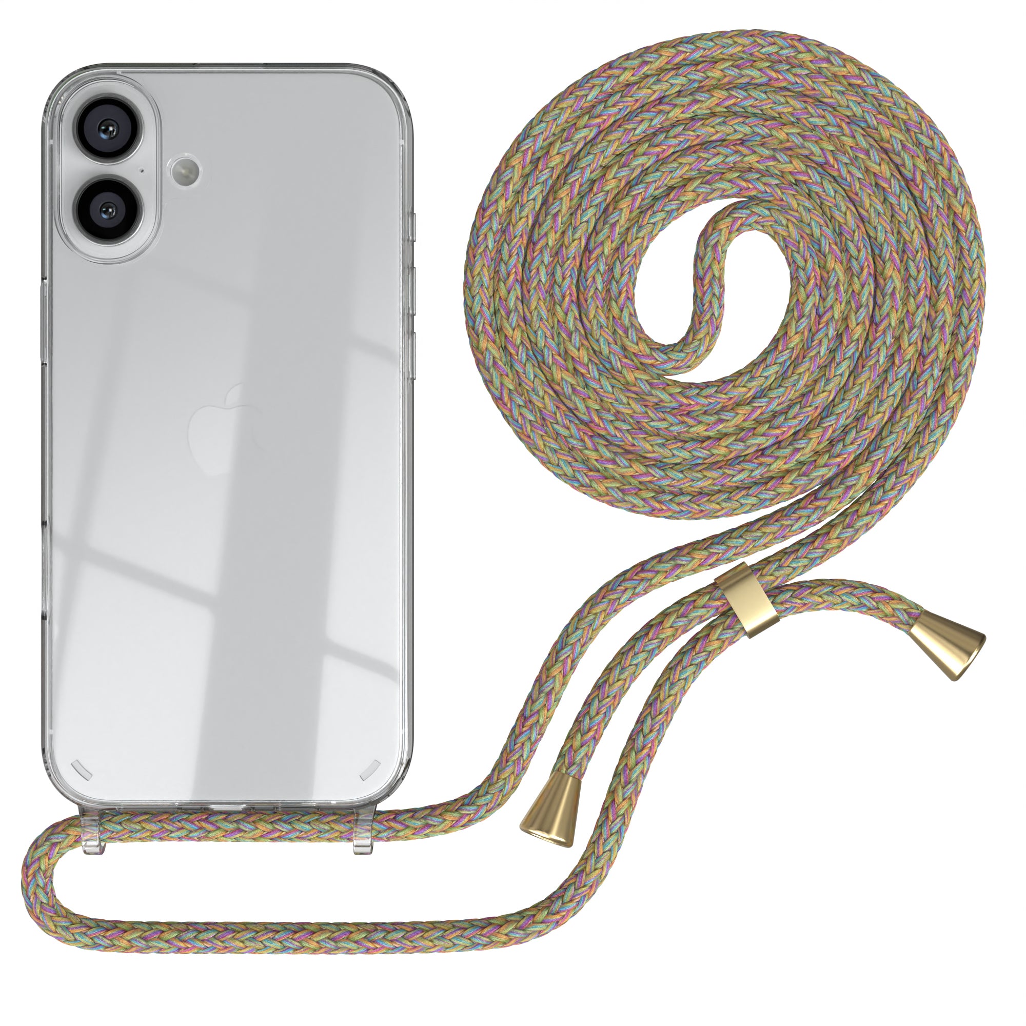 iPhone 16 Plus transparente Hülle + Kordel