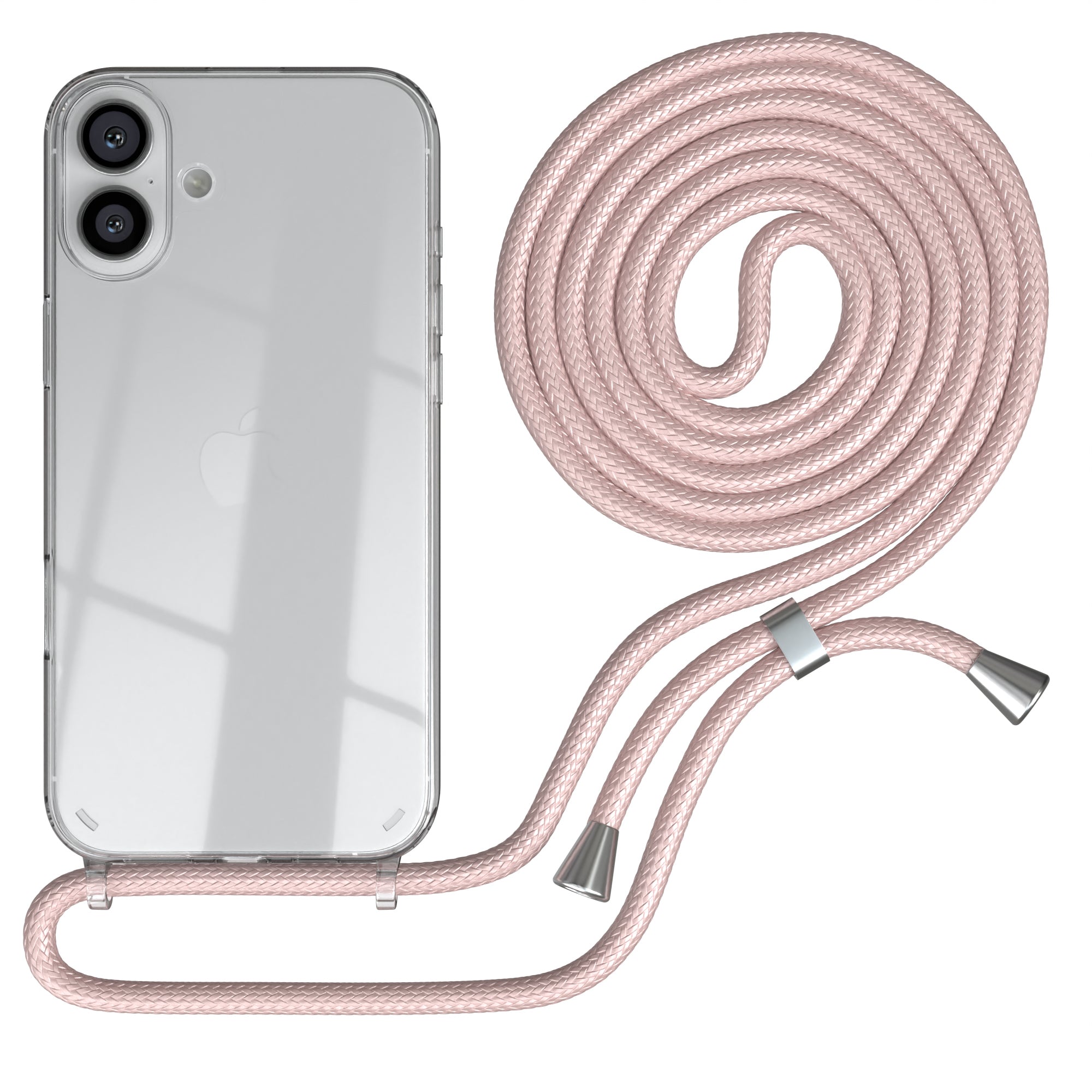 iPhone 16 Plus transparente Hülle + Kordel