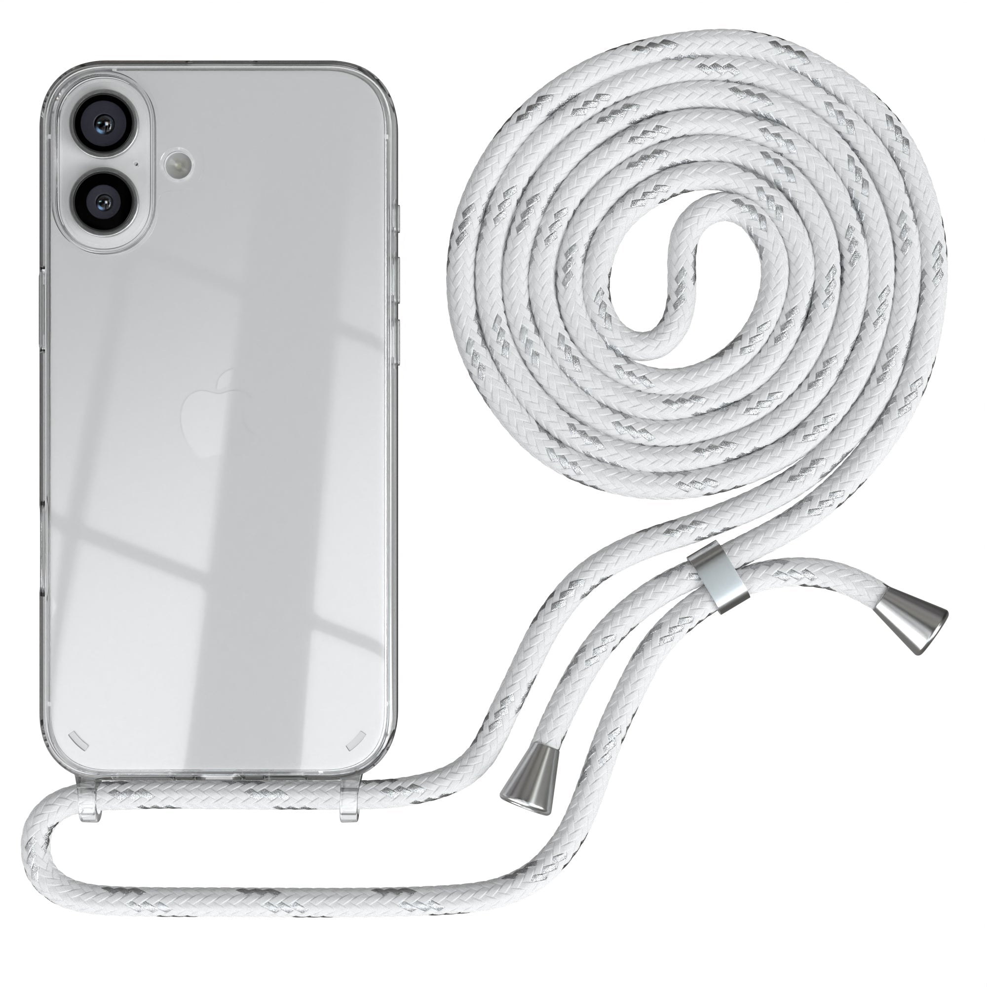 iPhone 16 Plus transparente Hülle + Kordel