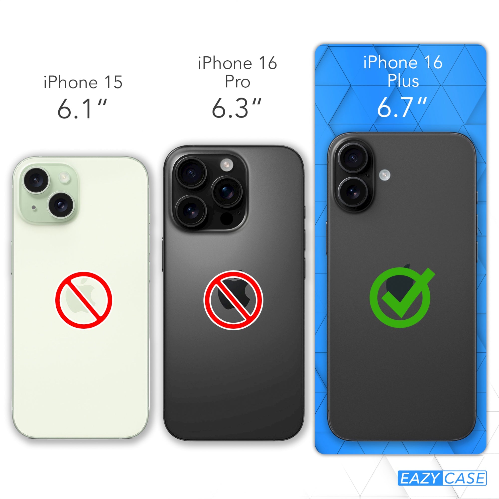 iPhone 16 Plus transparente Hülle + Kordel
