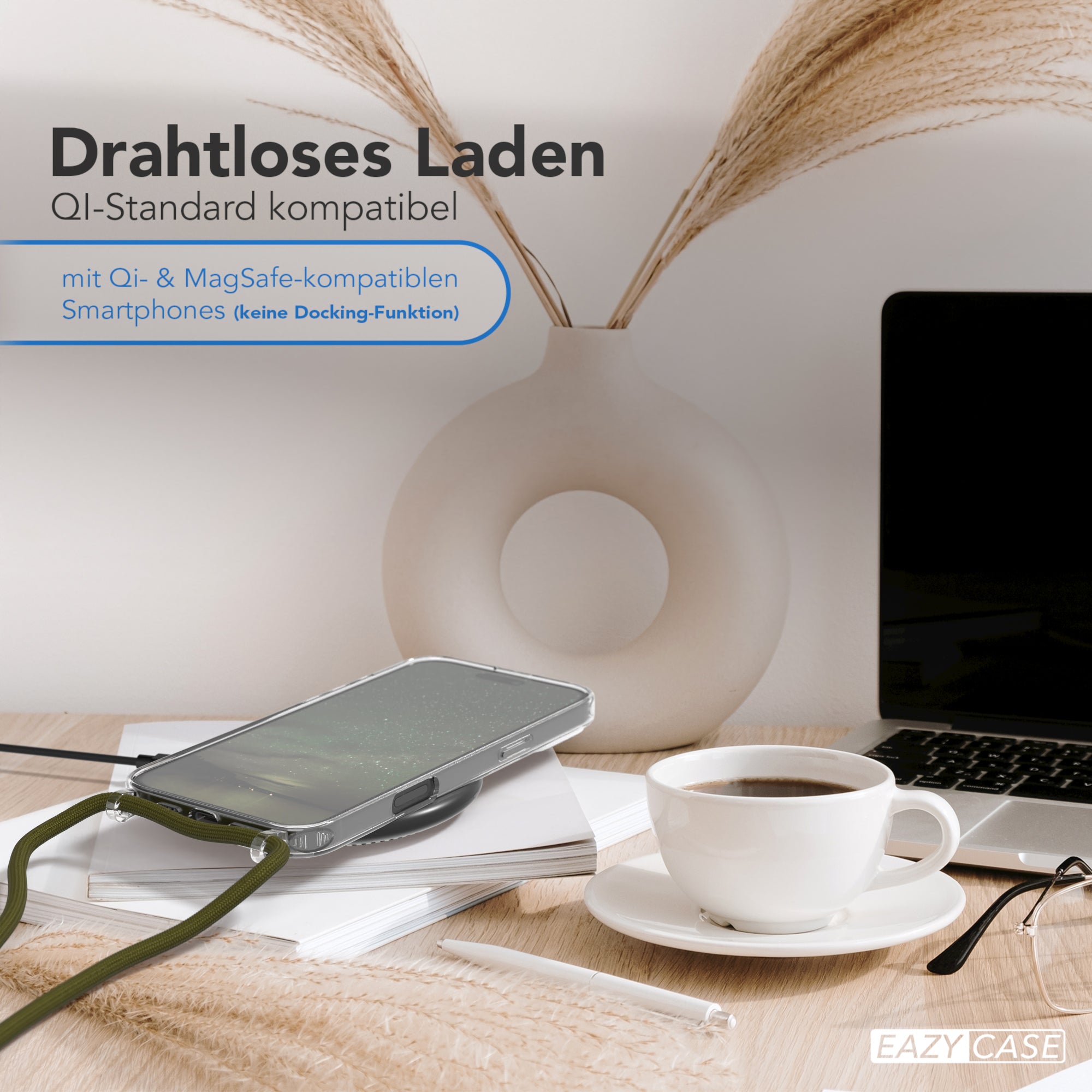 iPhone 16 Plus transparente Hülle + Kordel