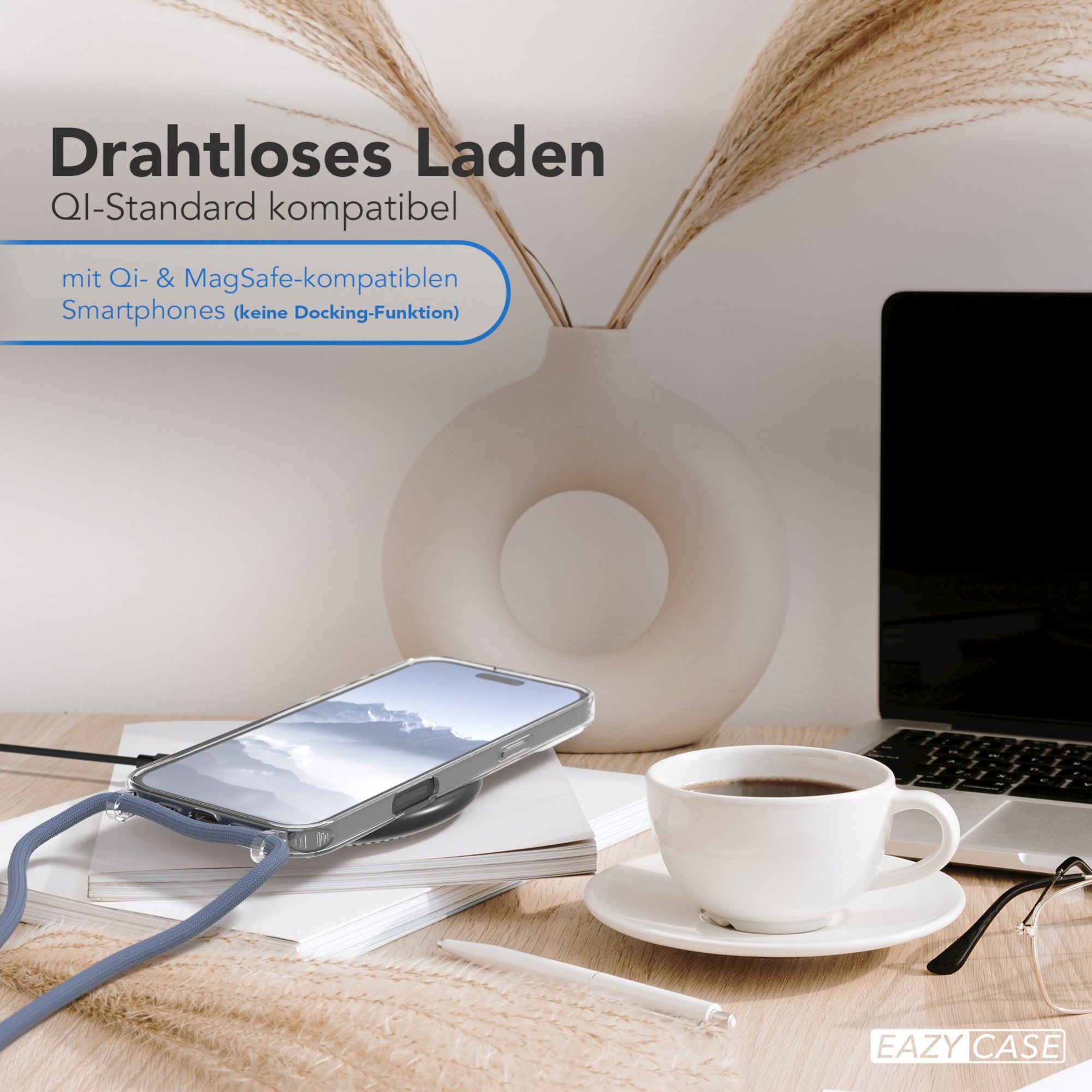 iPhone 16 Plus transparente Hülle + Kordel