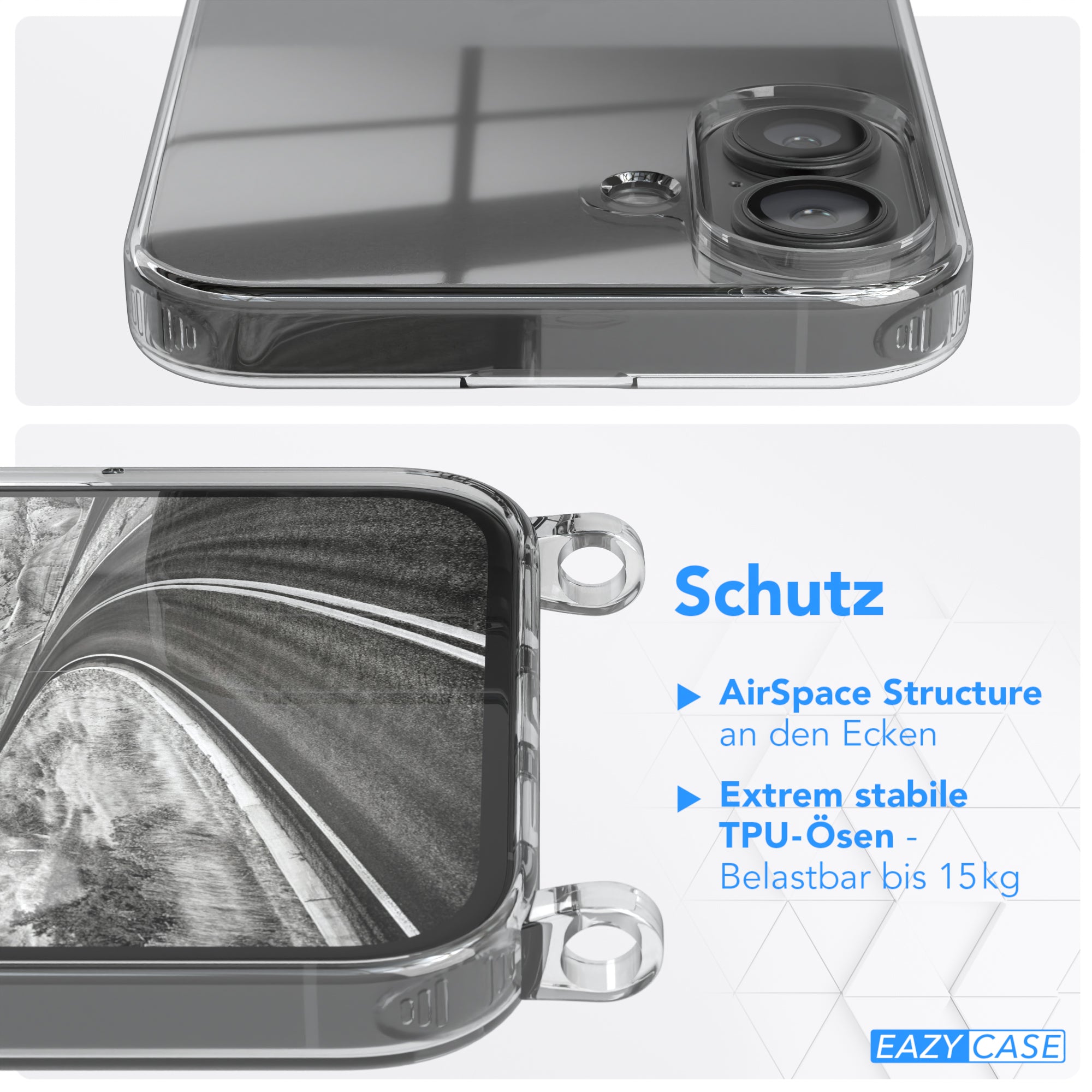 iPhone 16 Plus Hülle + Uni Kordel