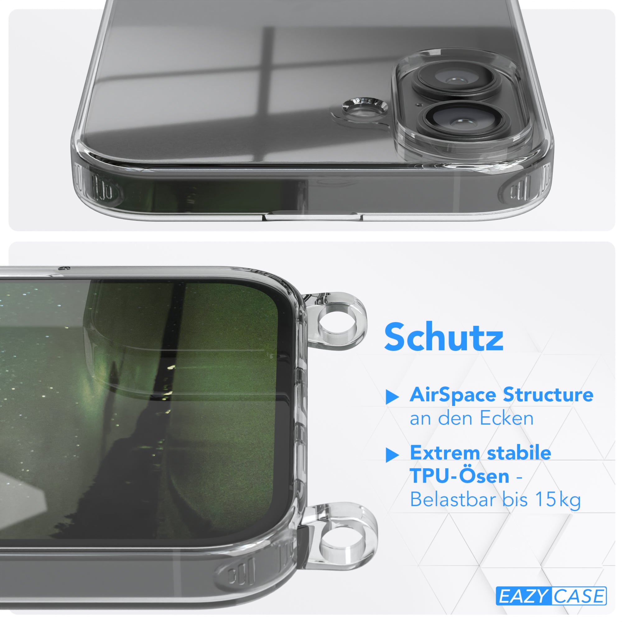 iPhone 16 Plus Hülle + Uni Kordel