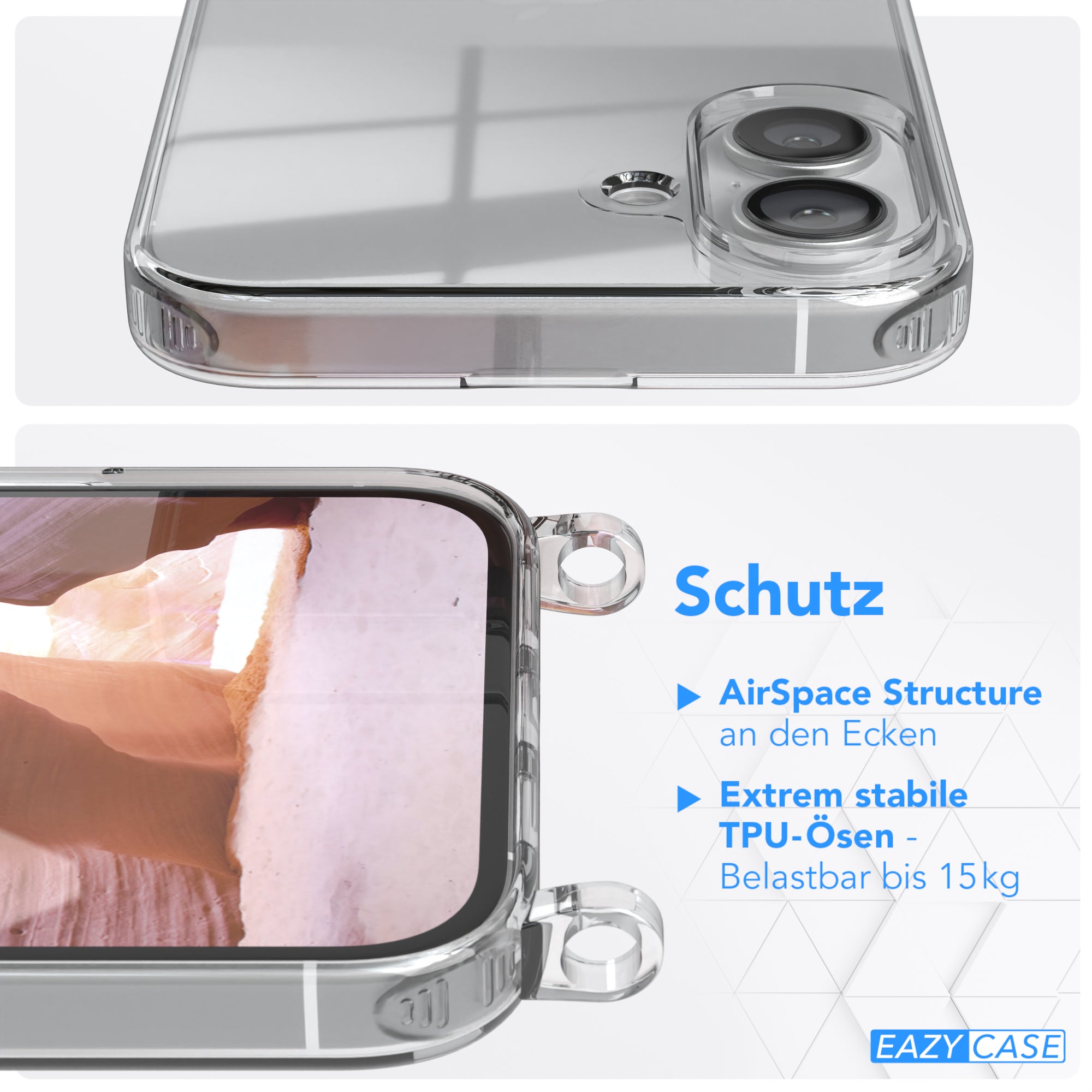 iPhone 16 Plus Hülle + Uni Kordel