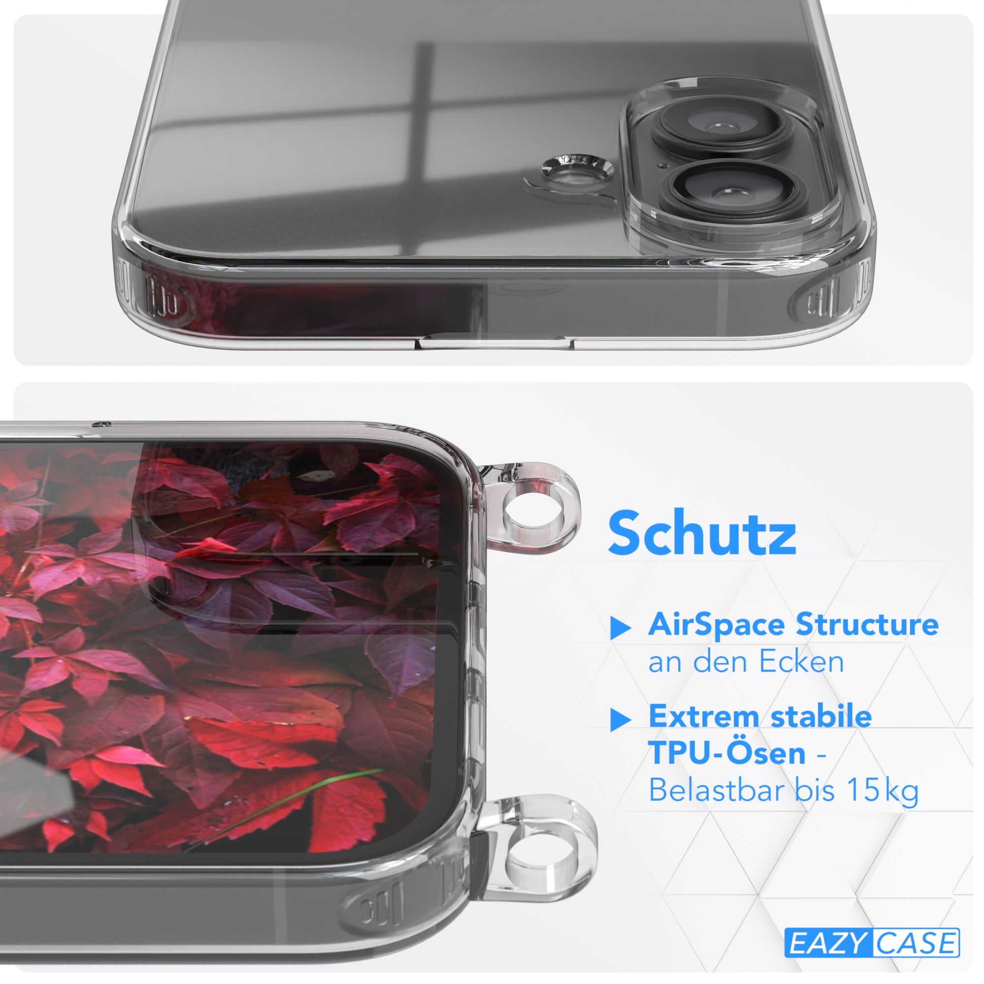 iPhone 16 Plus Hülle + Uni Kordel