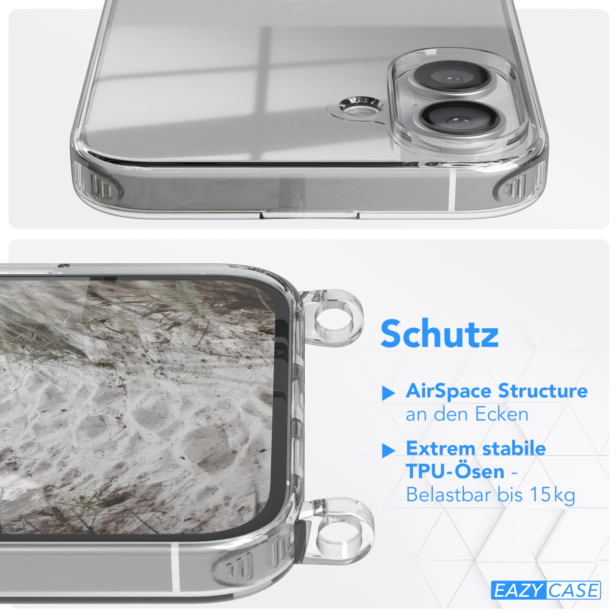 iPhone 16 Plus Hülle + Uni Kordel