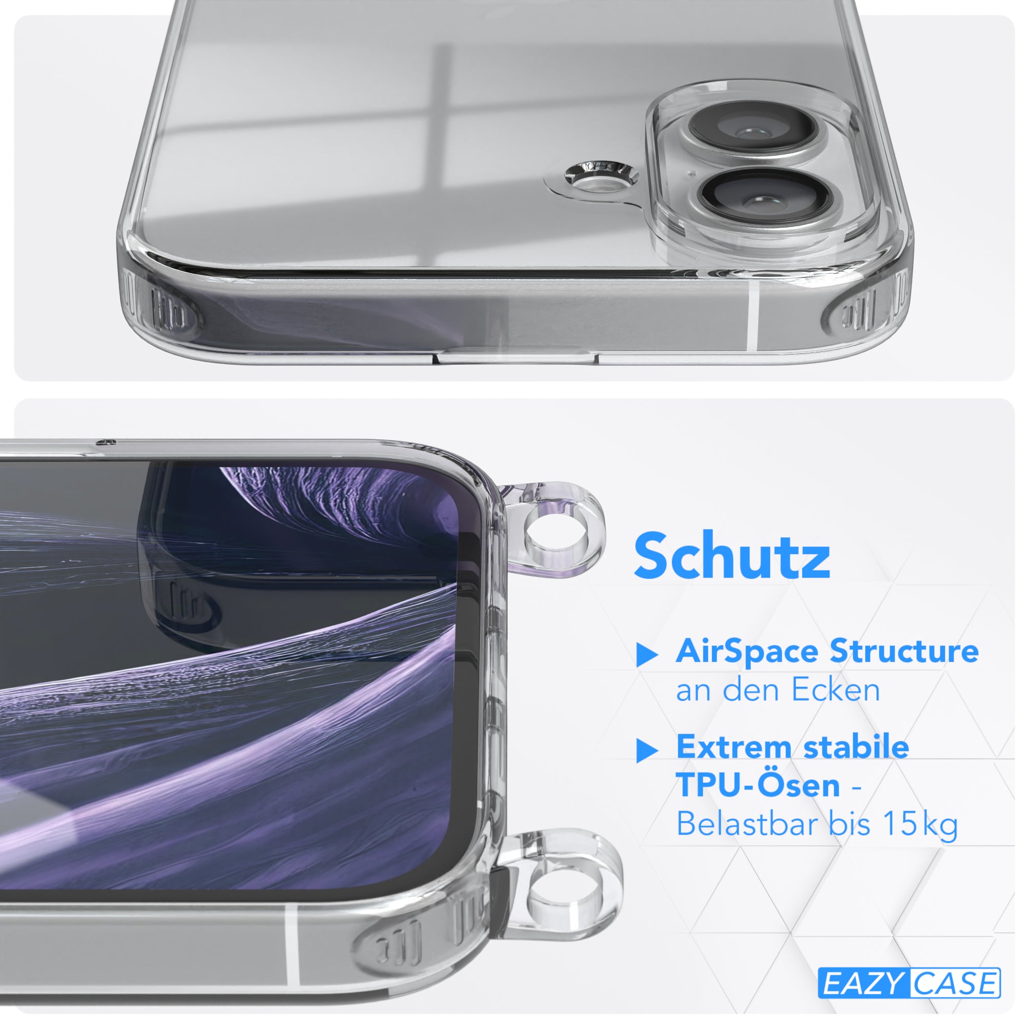 iPhone 16 Plus Hülle + Uni Kordel