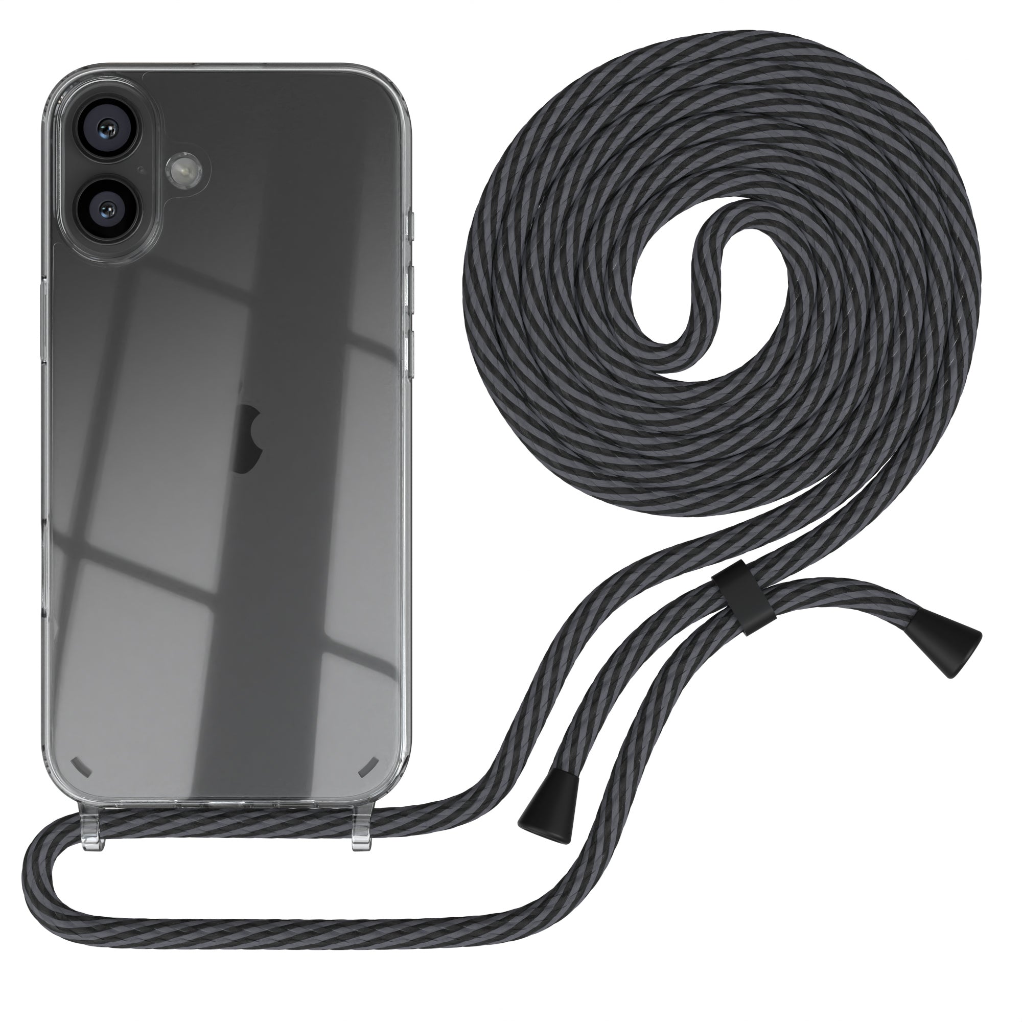 iPhone 16 Plus transparente Hülle + Kordel