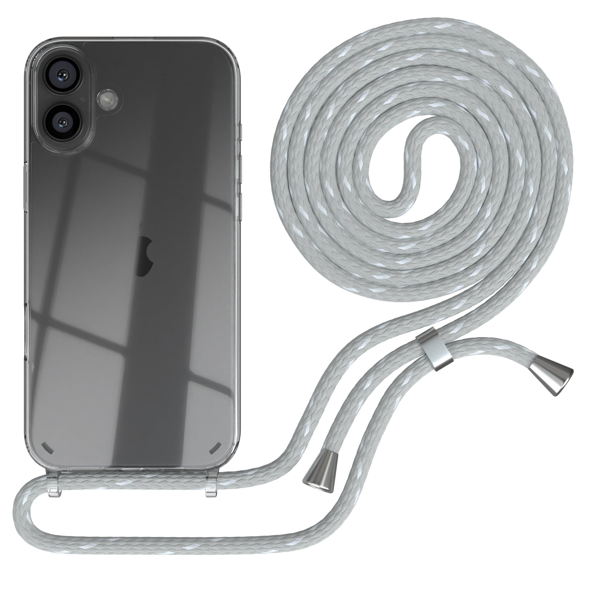 iPhone 16 Plus transparente Hülle + Kordel