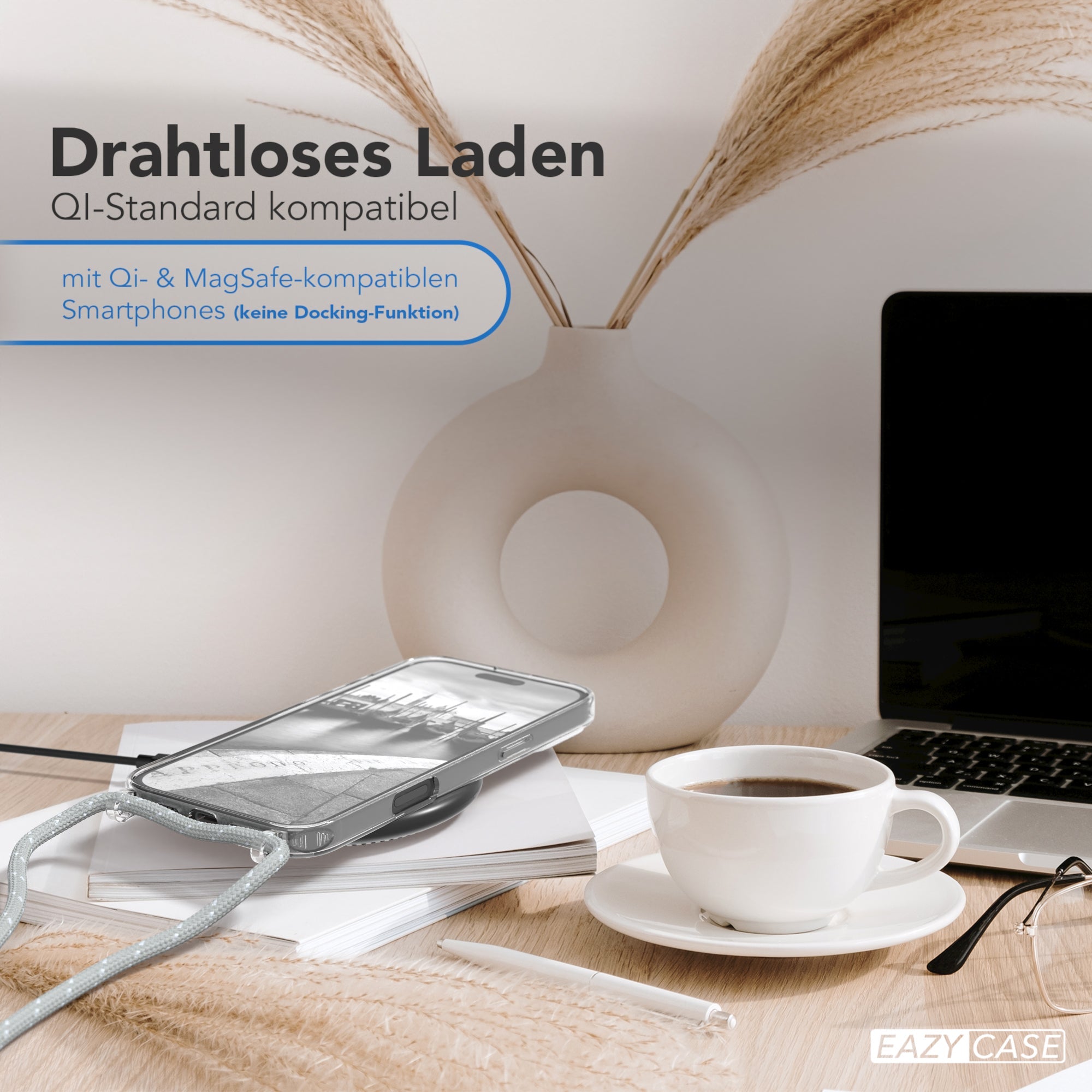 iPhone 16 Plus transparente Hülle + Kordel