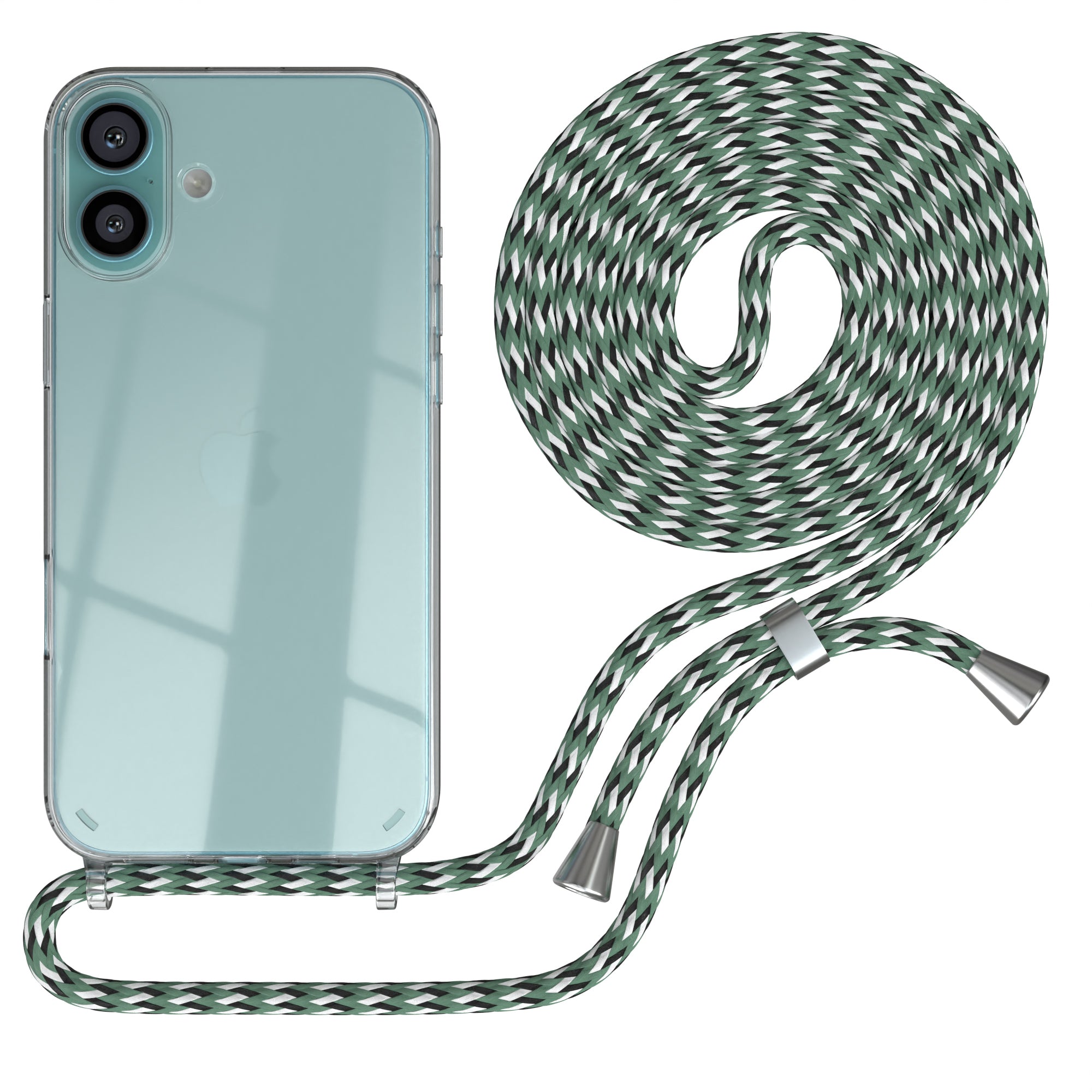 iPhone 16 Plus transparente Hülle + Kordel