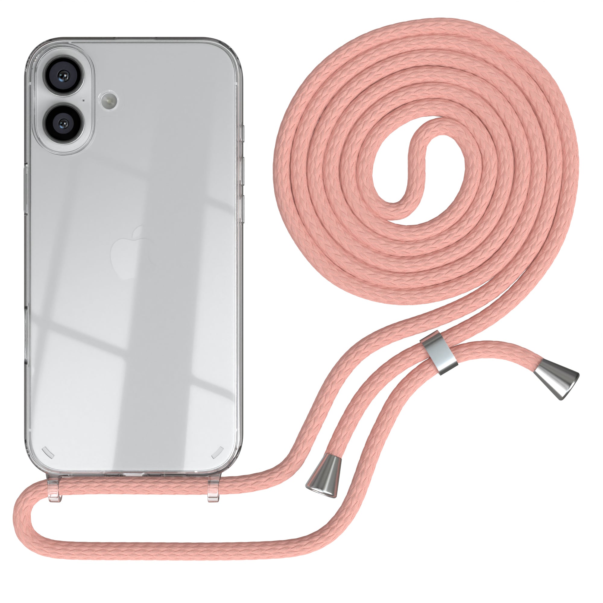 iPhone 16 Plus transparente Hülle + Kordel