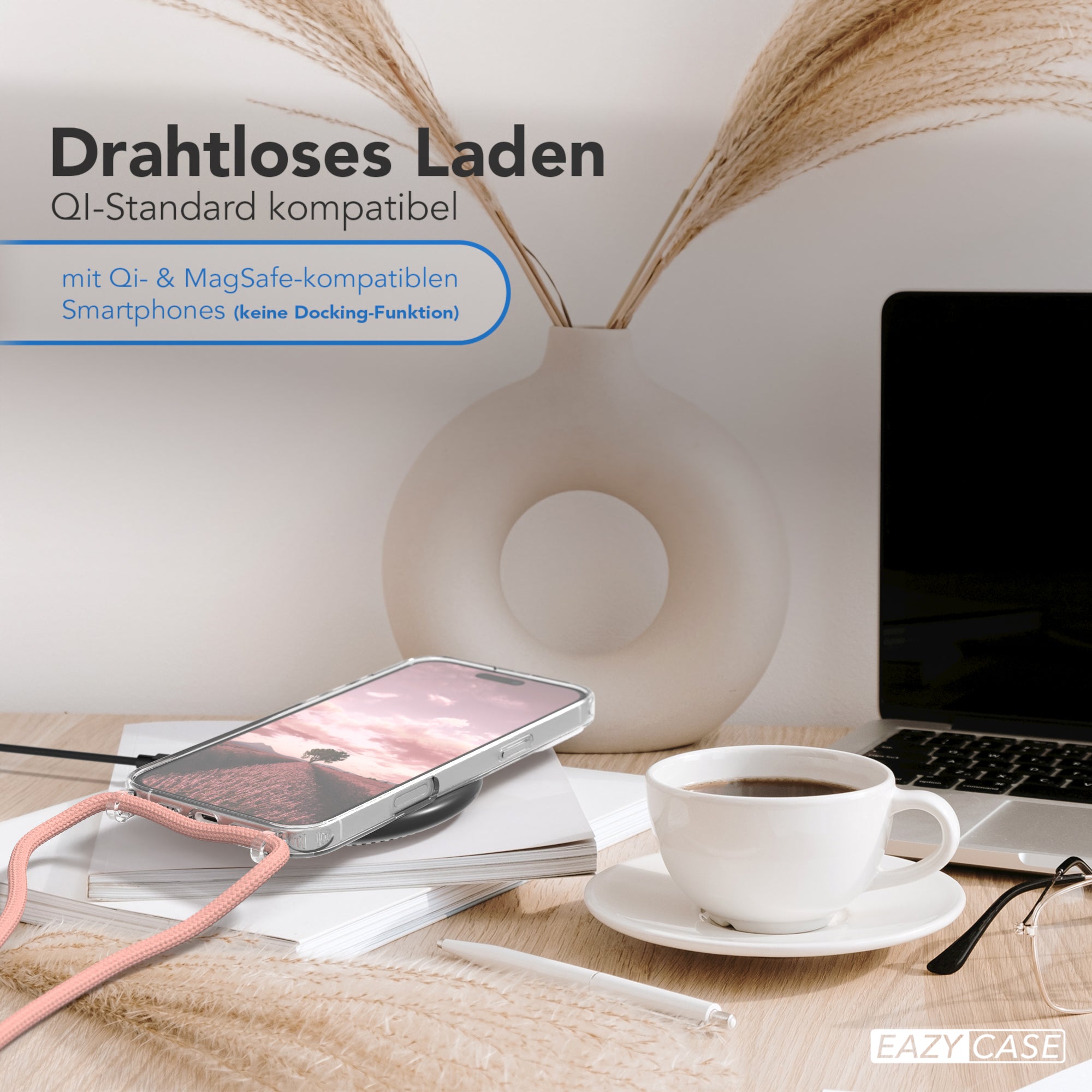 iPhone 16 Plus transparente Hülle + Kordel