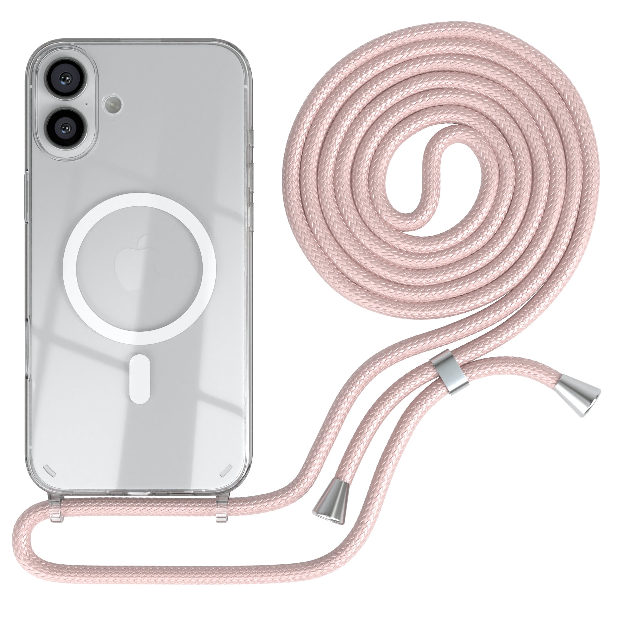 iPhone 16 Plus transparente Hülle + Kordel mit MagSafe