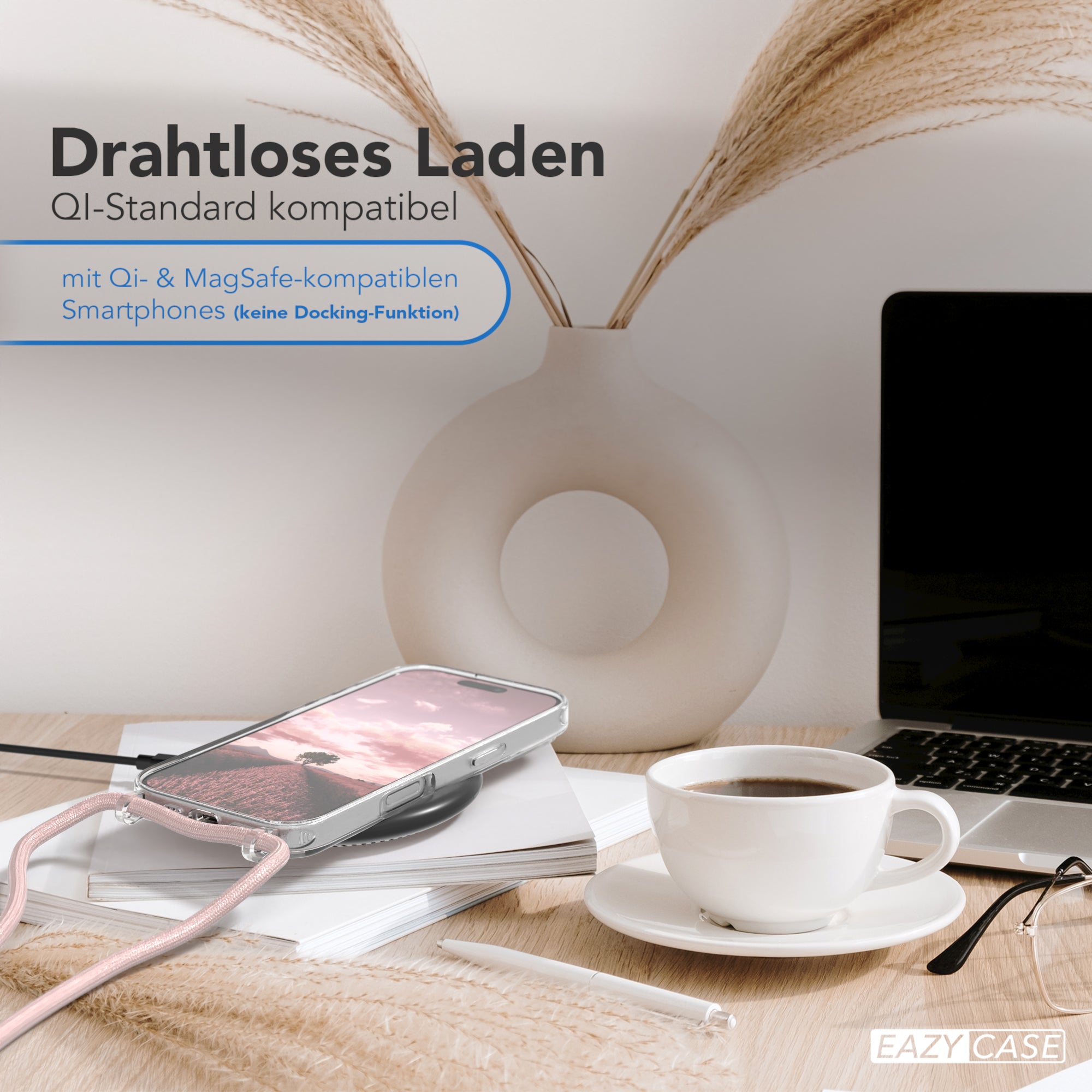iPhone 16 Pro transparente Hülle + Kordel