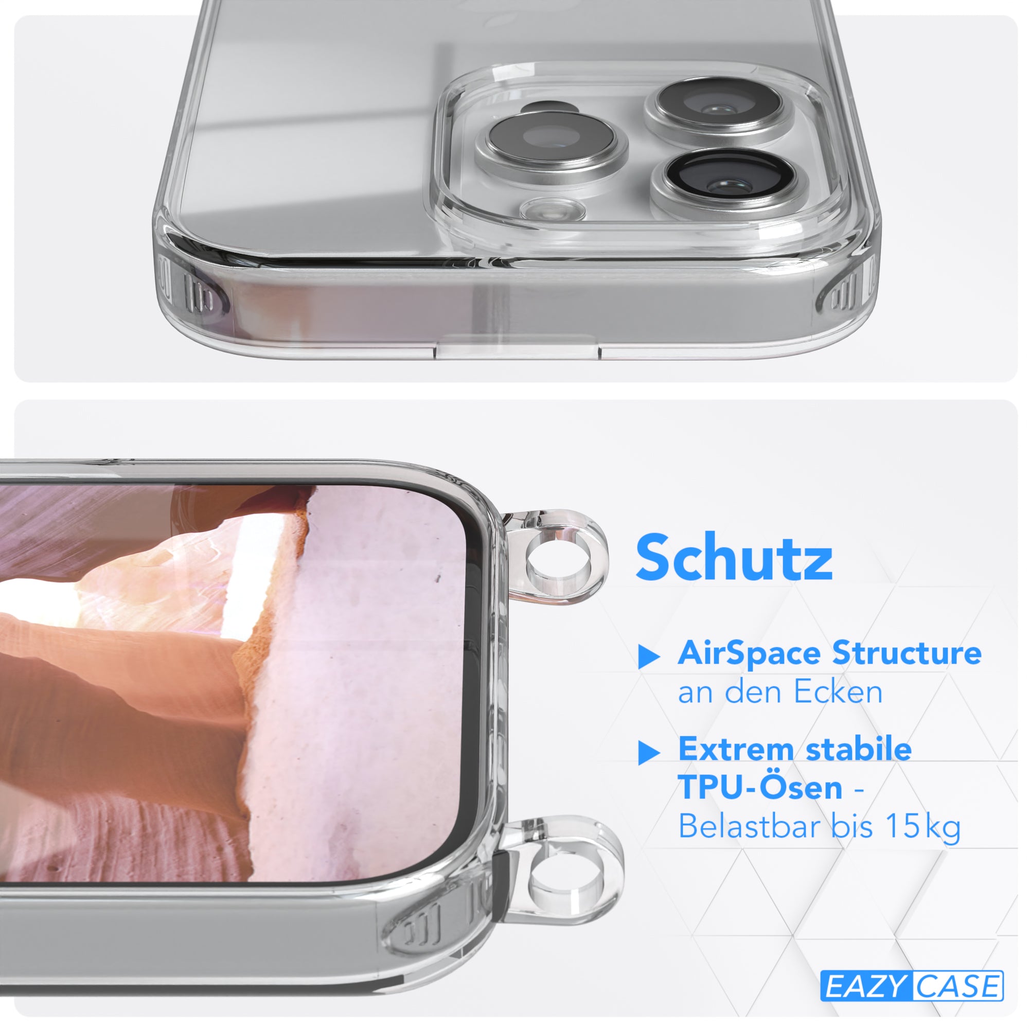 iPhone 16 Pro Hülle + Uni Kordel